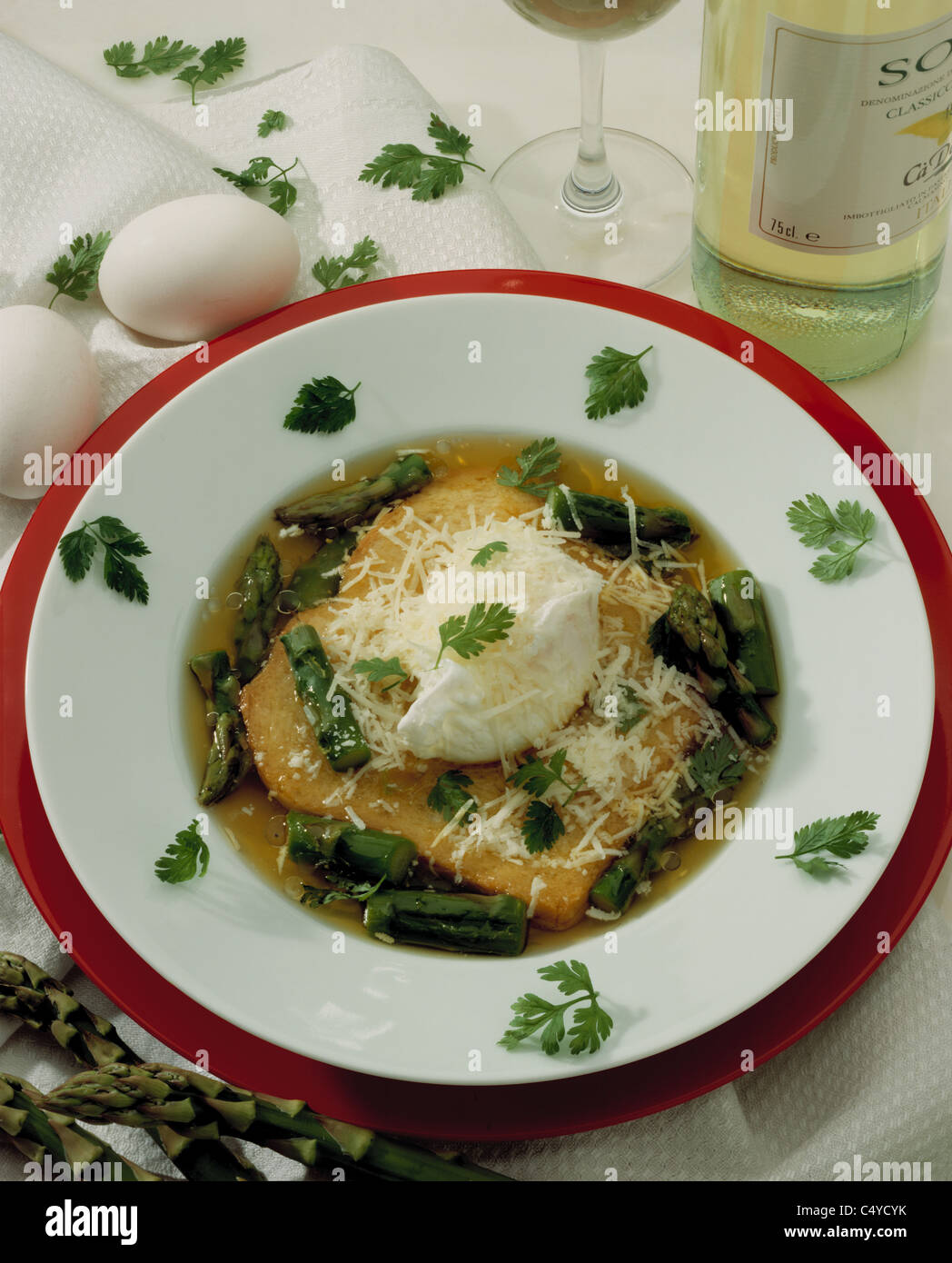 Asparagus soup (Italian style Stock Photo Alamy