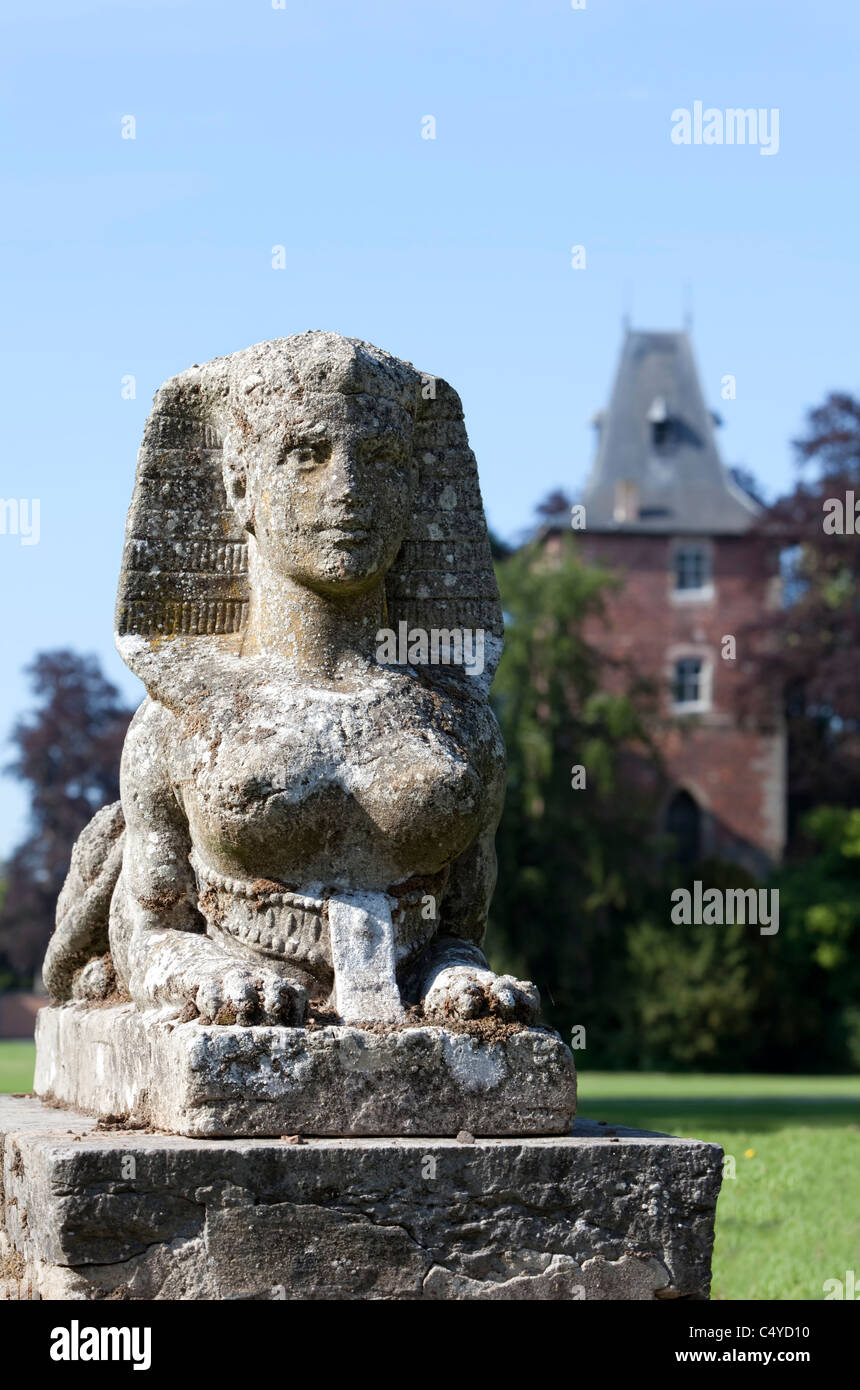 Sphinx, Enghien Park, Province of Hainaut, Wallonie, Belgium, Europe Stock Photo