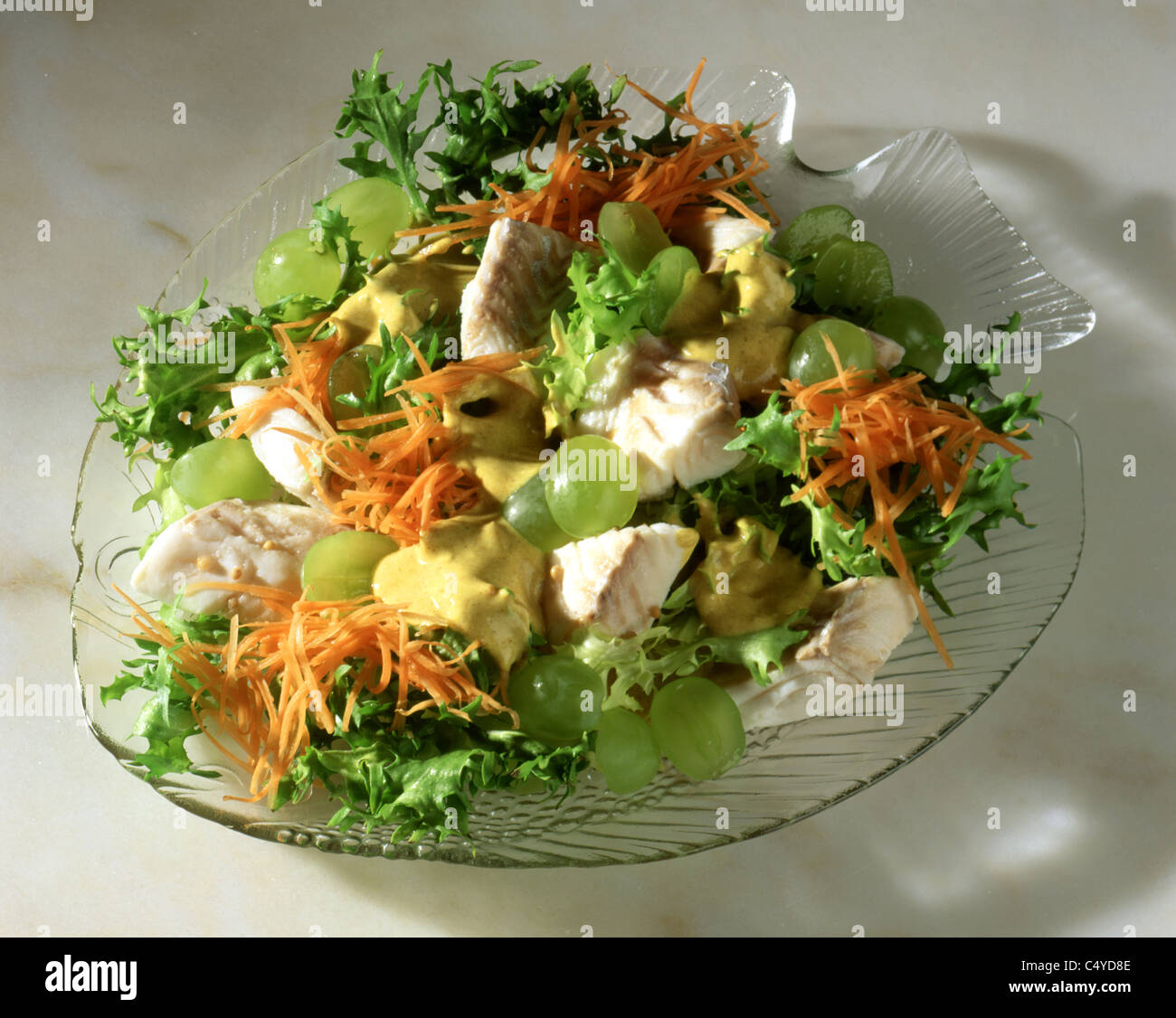 Fish salad with grapes Stock Photo Alamy
