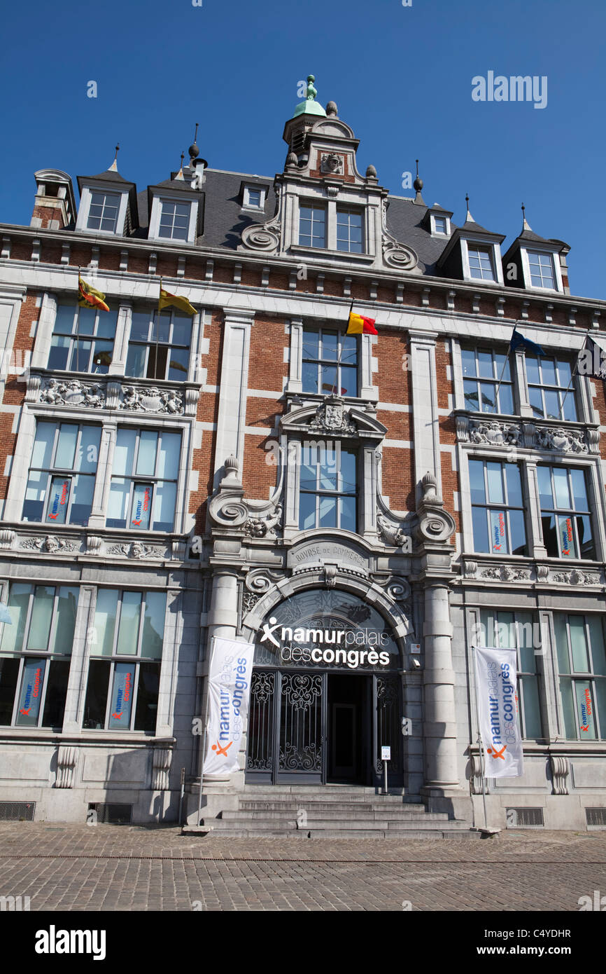 The trade exchange from 1932, Neo-Renaissance, now congress centre, Namur, Wallonia, Belgium, Europ Stock Photo