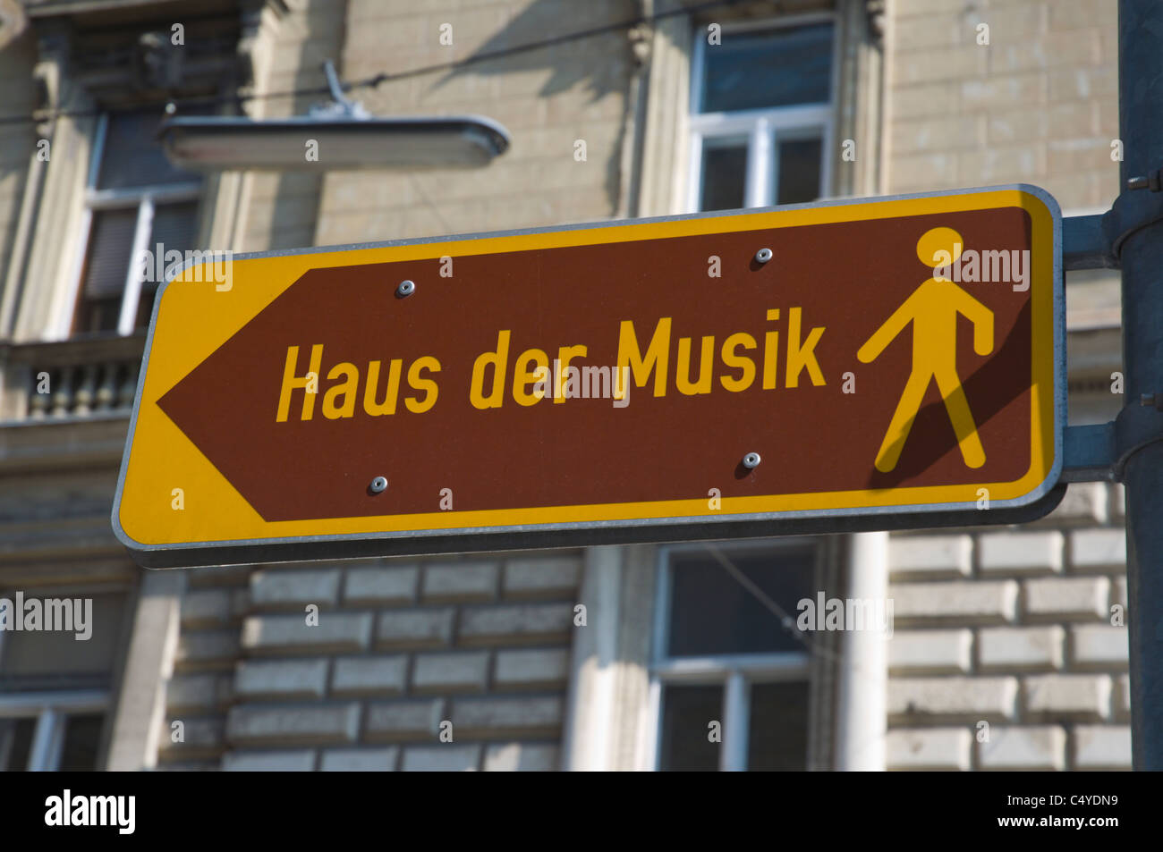 Haus der Musik sign Vienna Austria central Europe Stock Photo