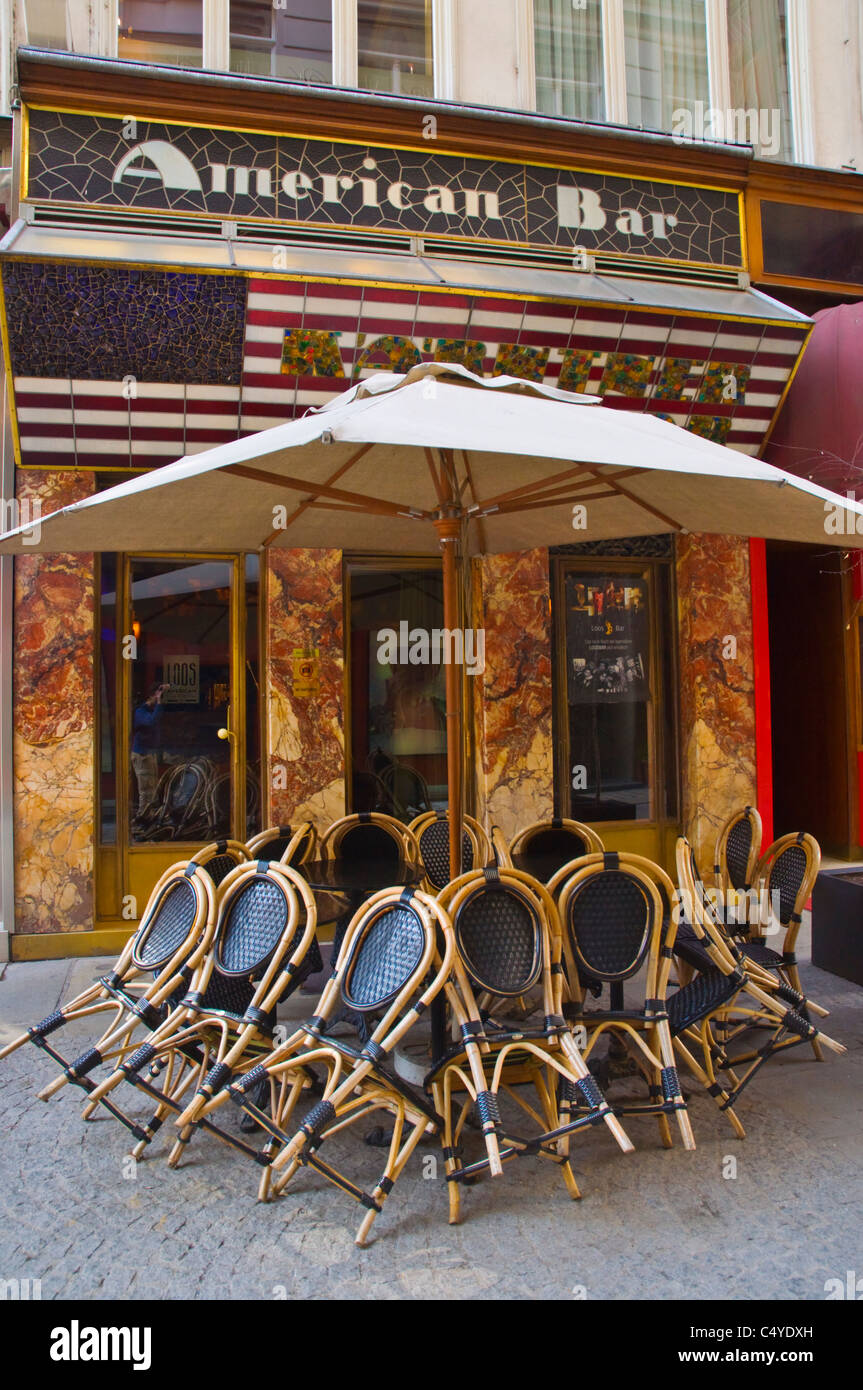 Adolf Loos designed original American Bar exterior Innere Stadt central Vienna Austria central Europe Stock Photo