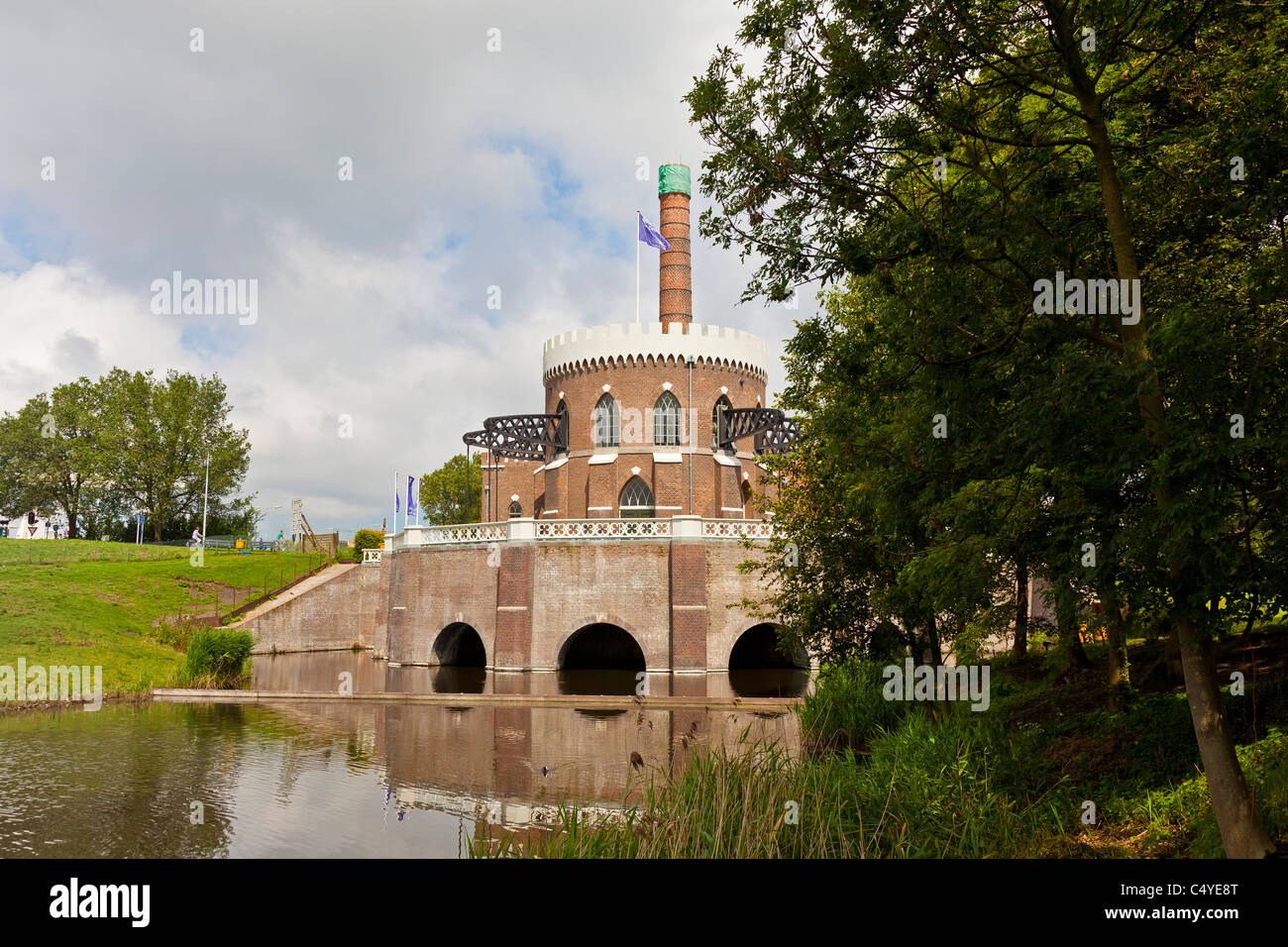Exterior of De Cruquius steam powered water pumping station museum, Haarlemmermeer, Holland. JMH5022 Stock Photo