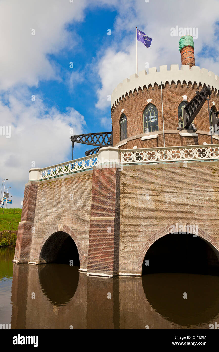 Exterior of De Cruquius steam powered water pumping station museum, Haarlemmermeer, Holland. JMH5024 Stock Photo