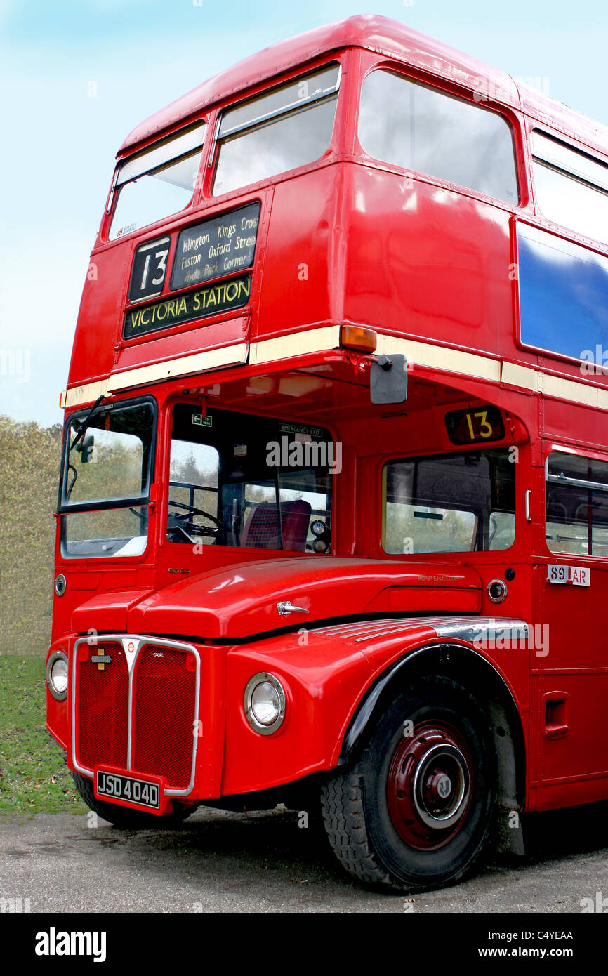 Red London Bus Routemaster Stock Photo