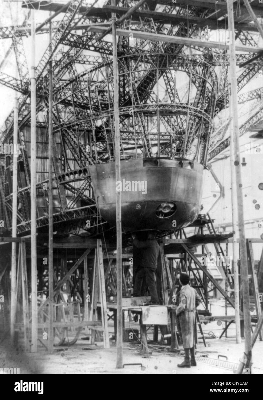 Gondola of new Zeppelin being built Stock Photo