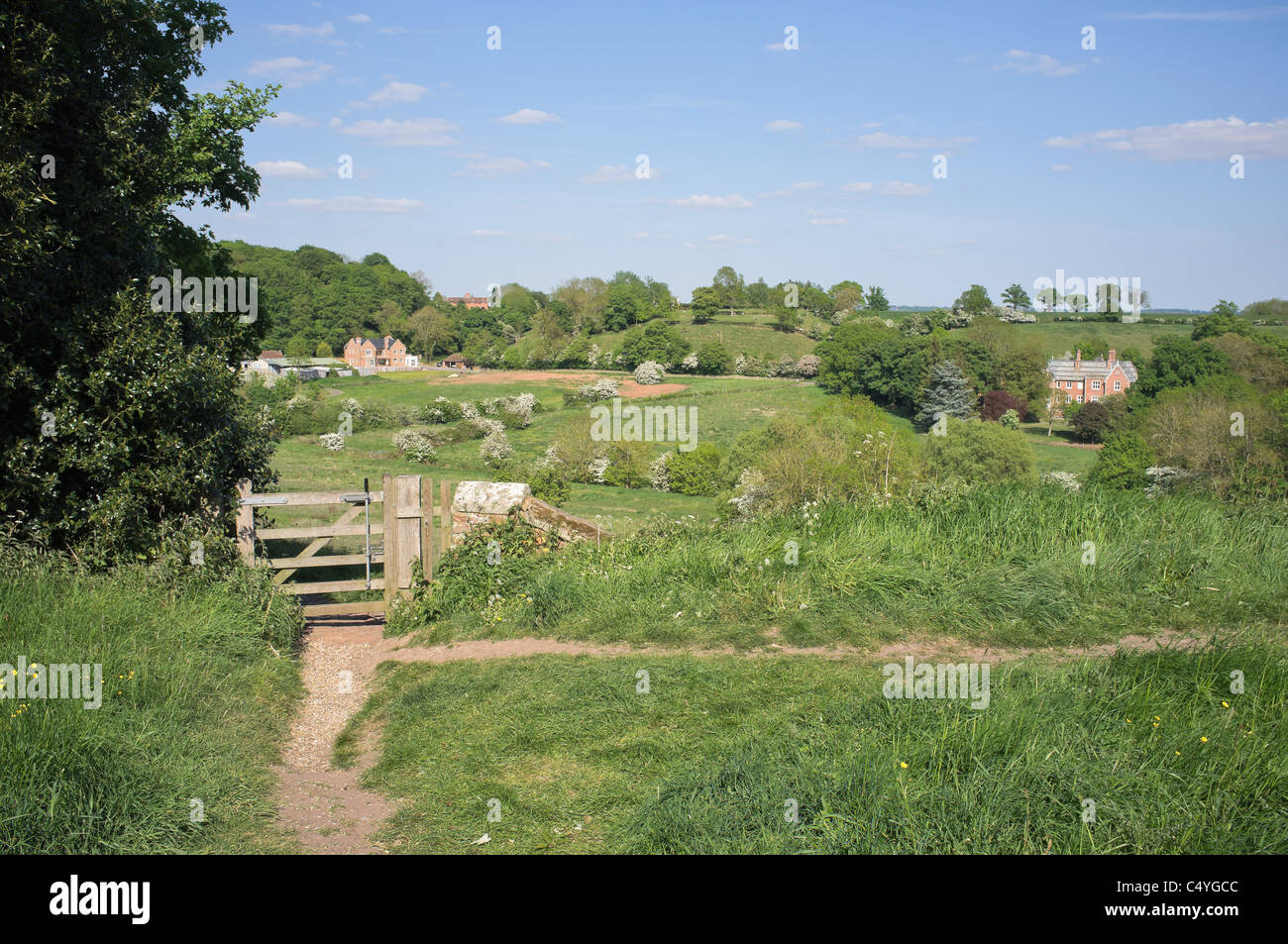 view from hanbury church worcestershire england uk the setting for the fictional village of ambridge in the radio serial the arc Stock Photo