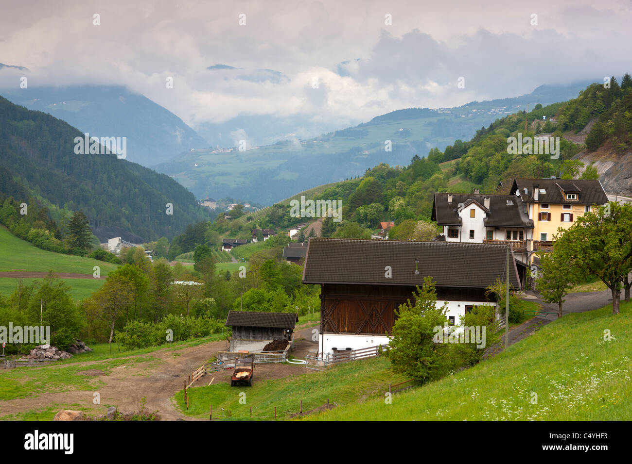 View along Val di Funes towards Villanders Alpe, Trentino-Alto Adige, Dolomites, South Tyrol, Italy, Europe Stock Photo