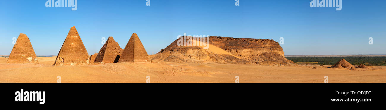 Jebel Barkal Panorama, North Sudan, Africa (UNESCO World Heritage) Stock Photo