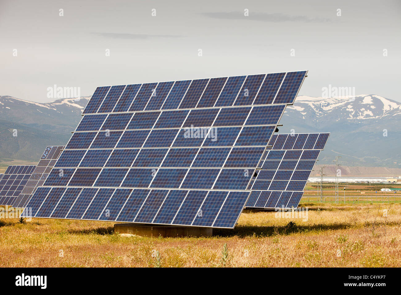 A photo voltaic solar power station near Guadix, Andalucia, Spain Stock ...