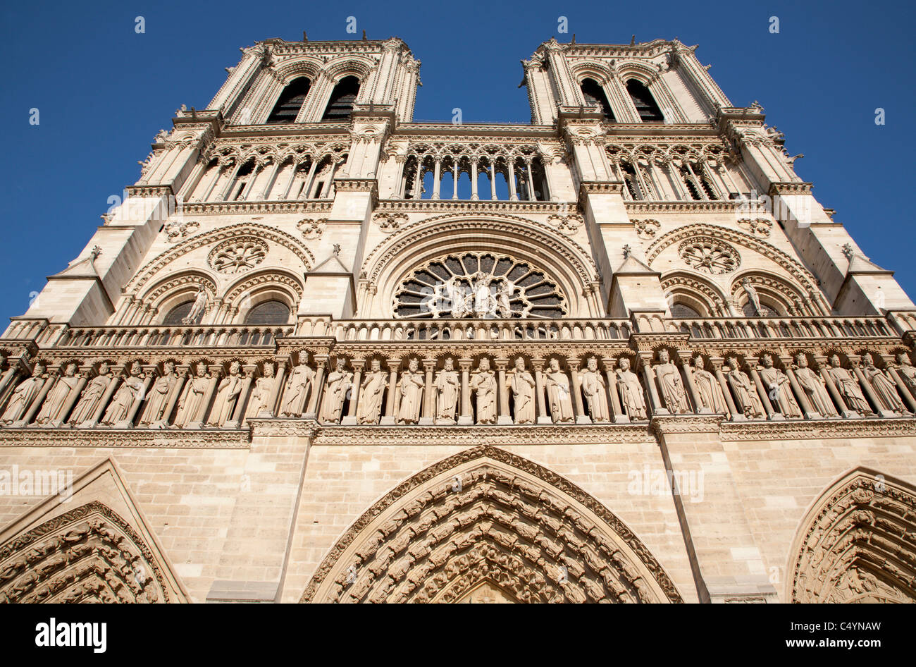 Paris - Notre-Dame cathedral - west facade Stock Photo