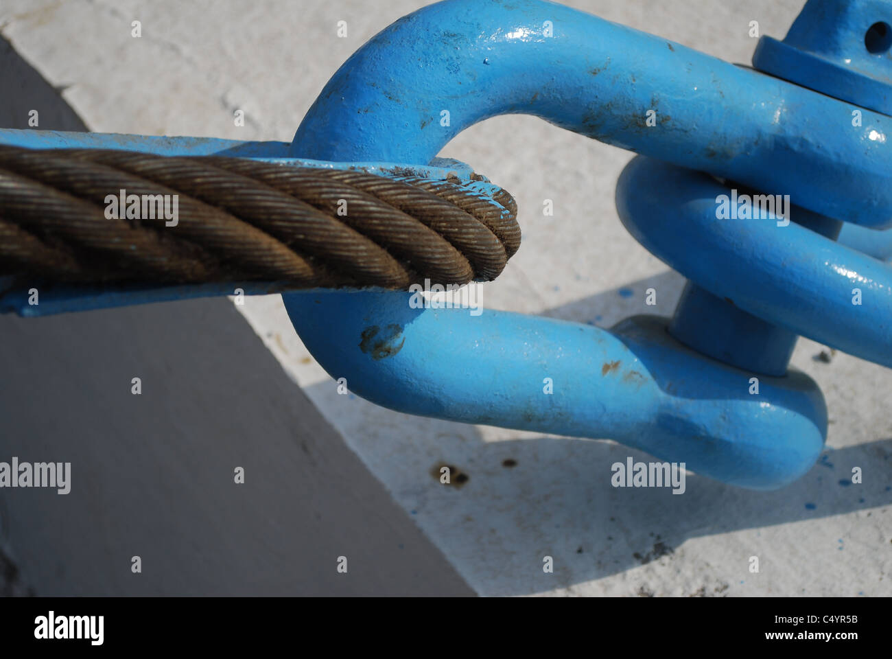 iron holding rope way Stock Photo Alamy