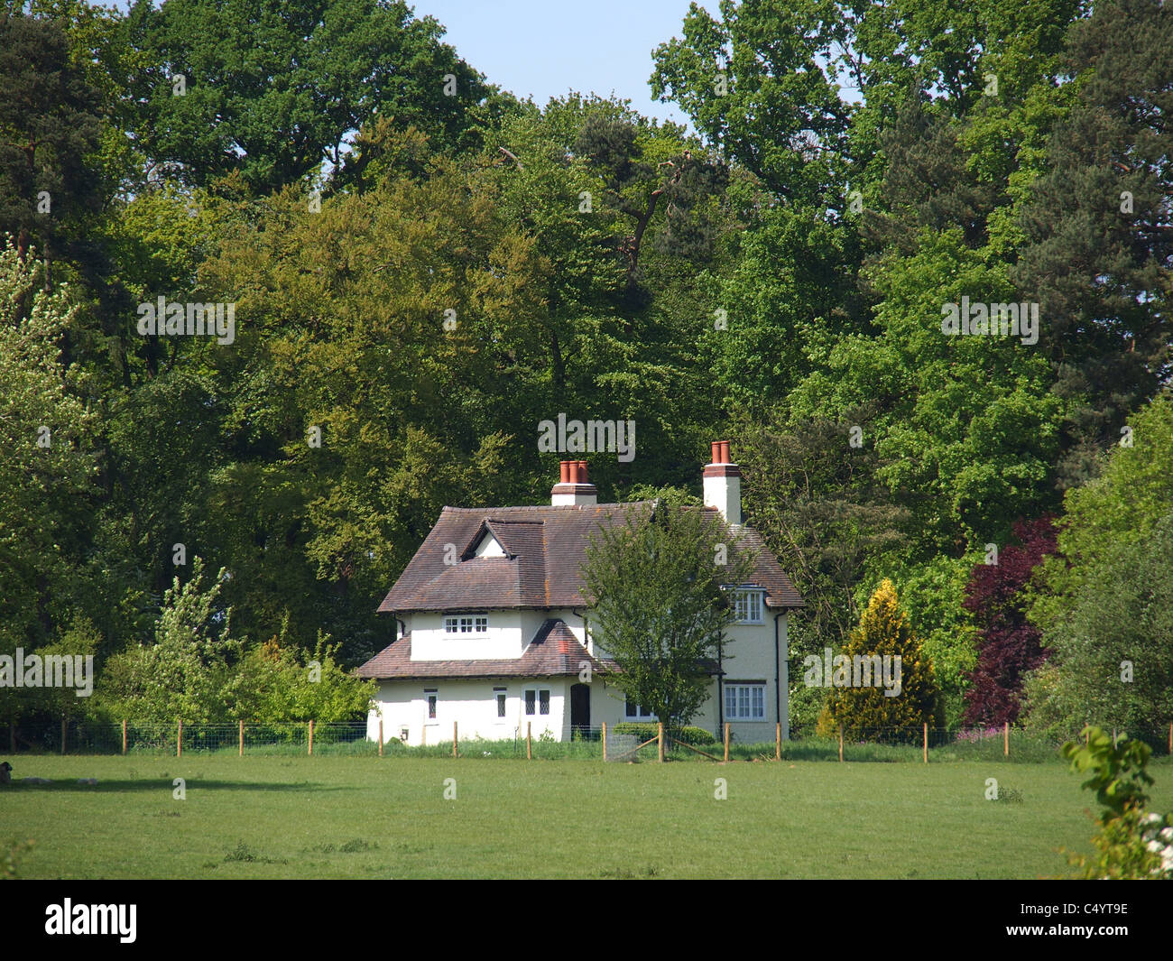 detached house exterior view Stock Photo