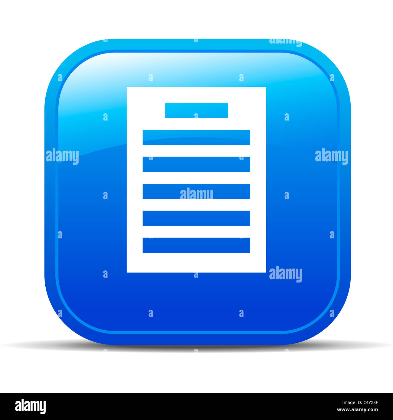 Document Internet button Icon Stock Photo - Alamy
