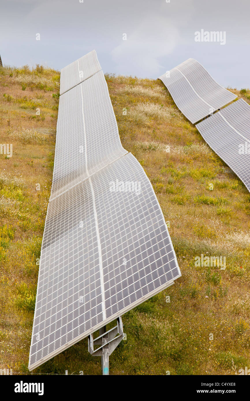A photo voltaic solar power station near Lucainena de las Torres ...
