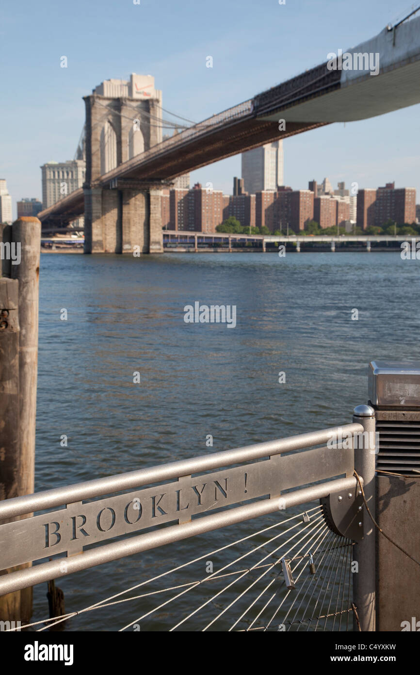 Fulton Ferry Landing Brooklyn Bridge Park Stock Photo Alamy