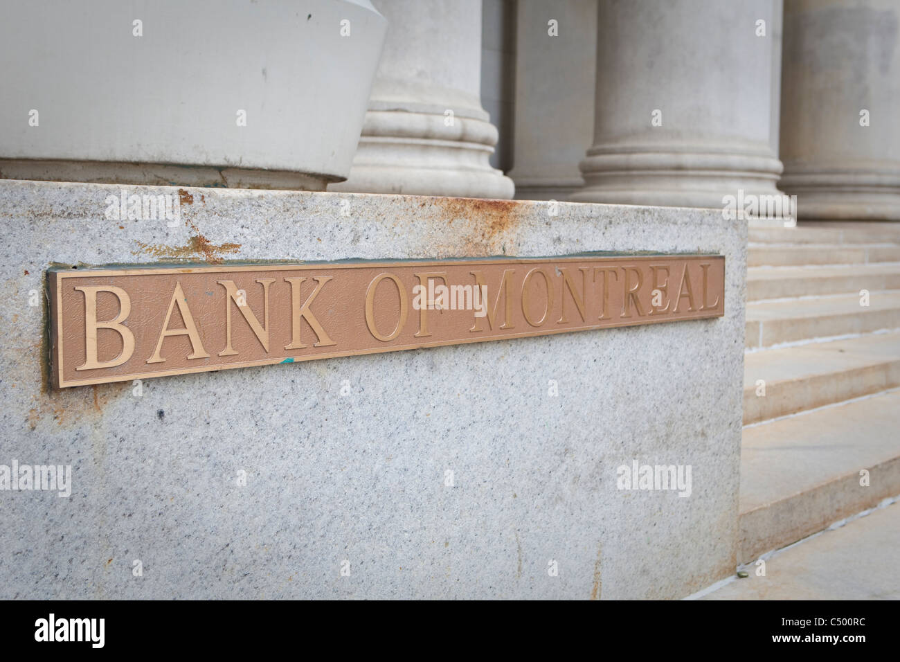 An old Bank of Montreal branch is pictured in Winnipeg Stock Photo