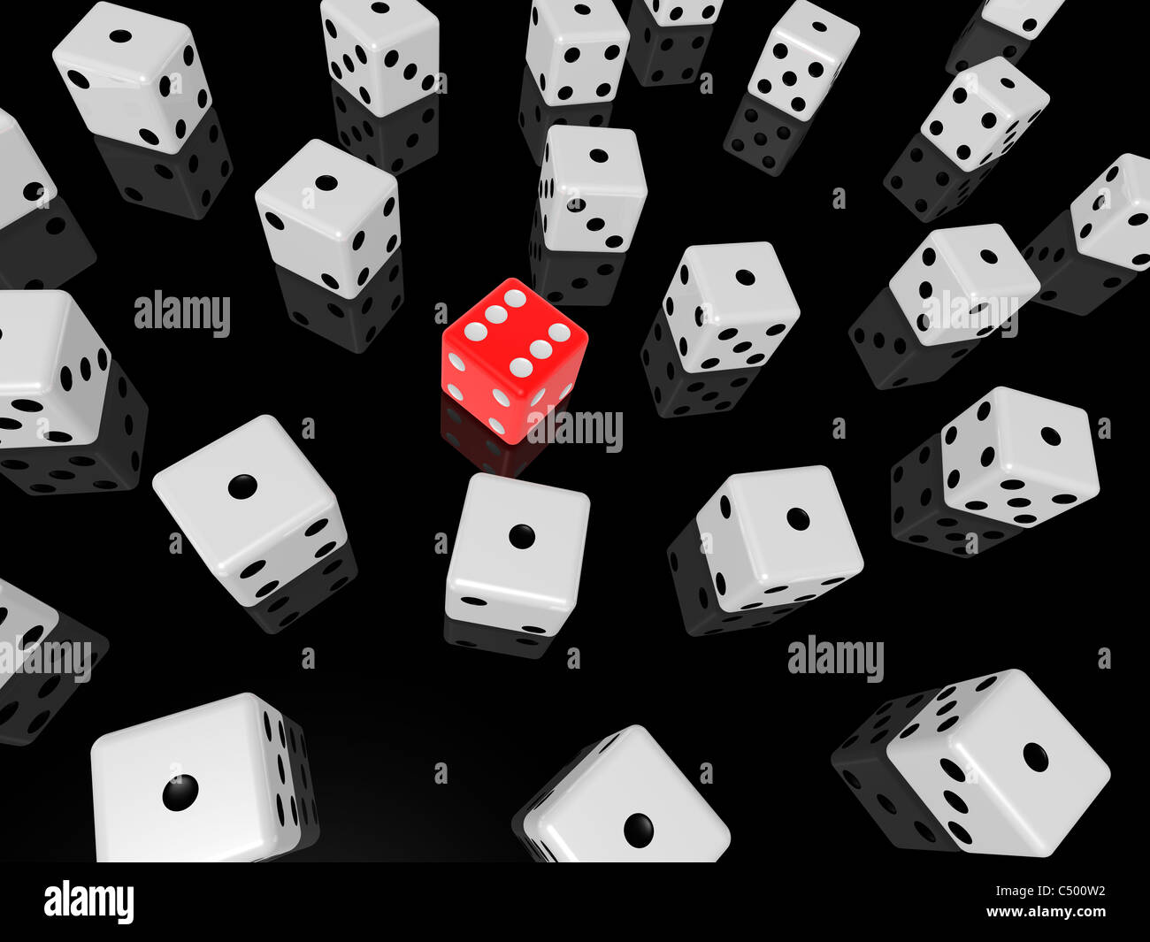 Red dice Stock Photo
