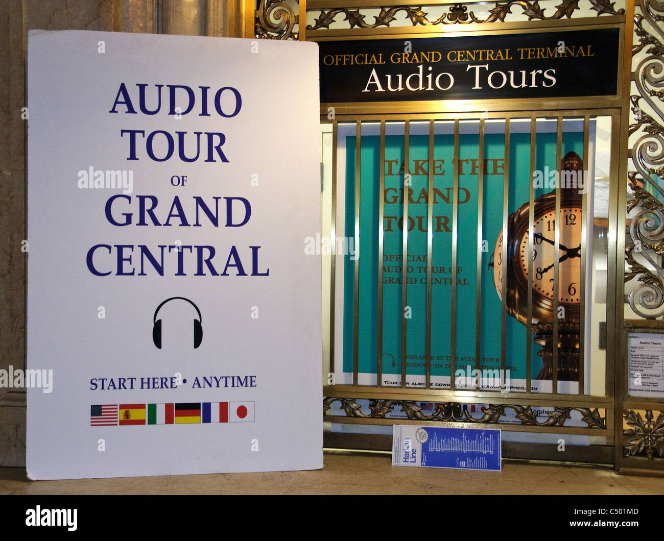 Grand Central Terminal, 42nd Street, New York City, Audio Tour of Terminal poster Stock Photo