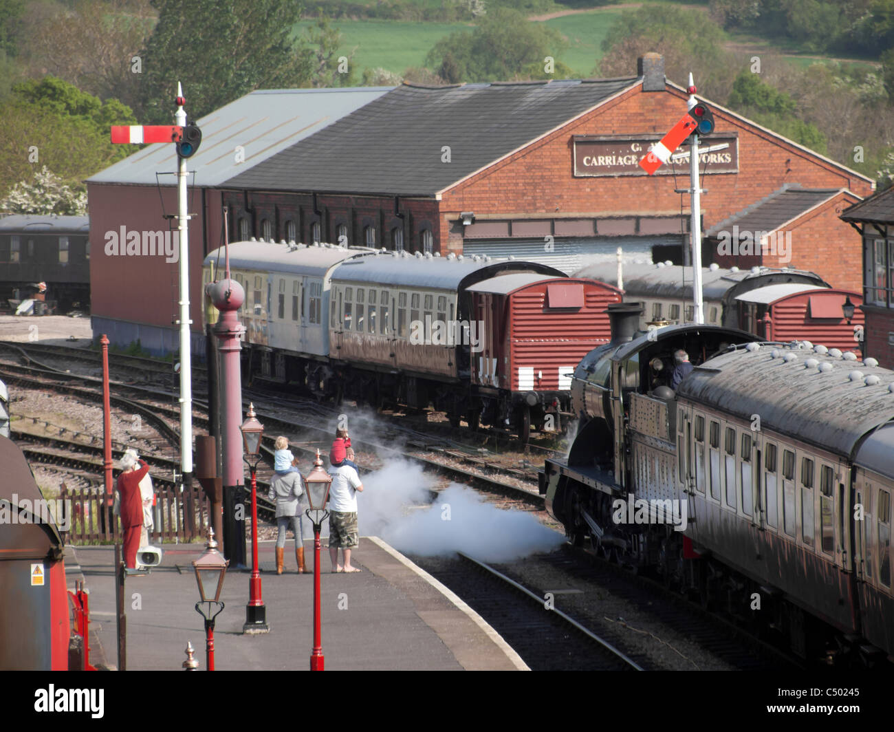 gloucestershire and warwickshire railway greet station Stock Photo