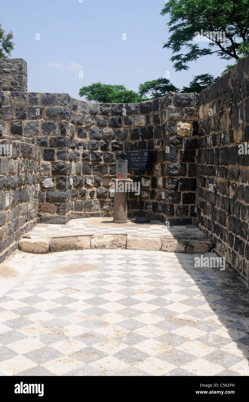 Kursi, Gergesa, Byzantine monastery and church with a mosaic floor Stock Photo