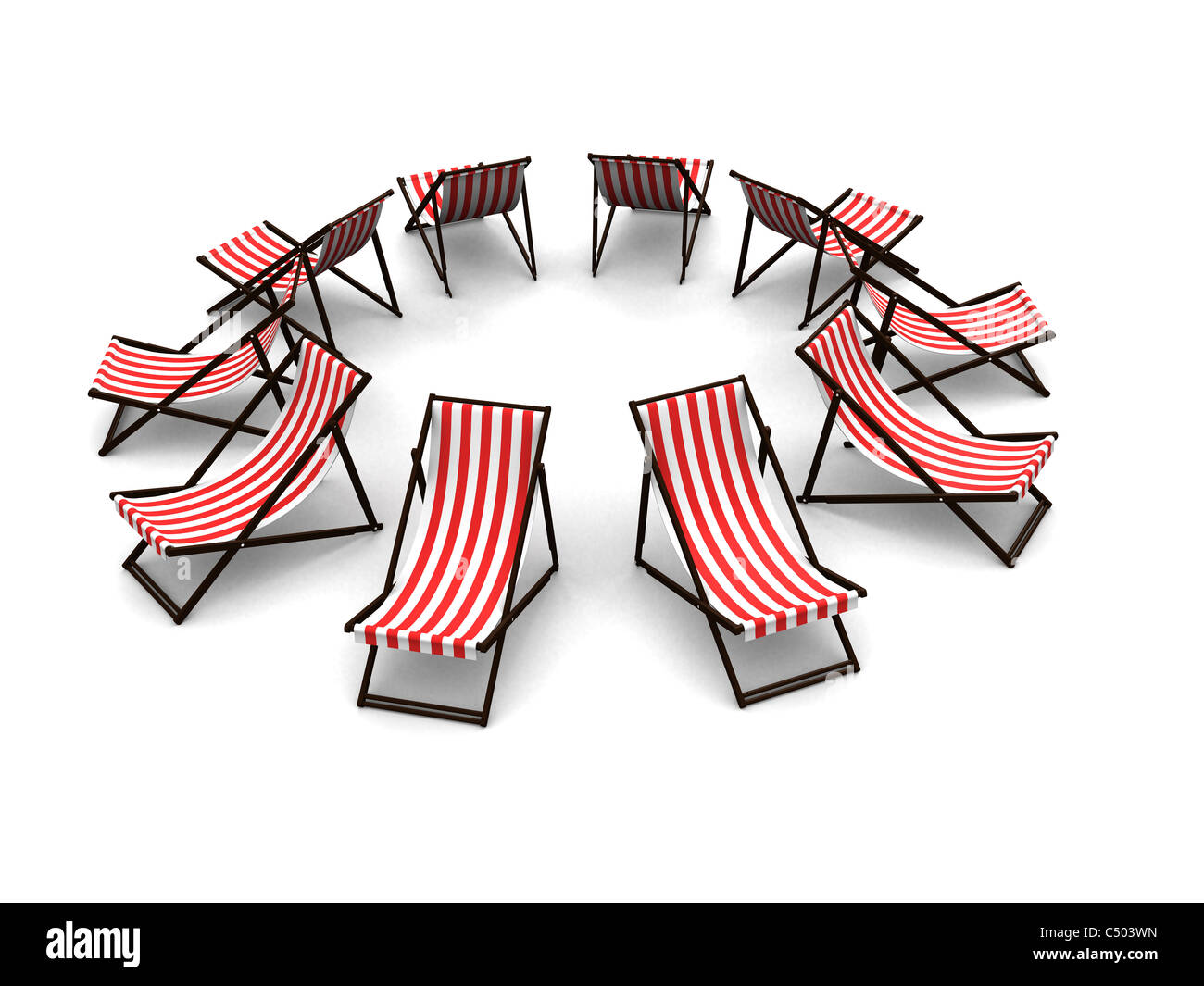 Recreation deck chairs Cut Out Stock Images & Pictures - Alamy