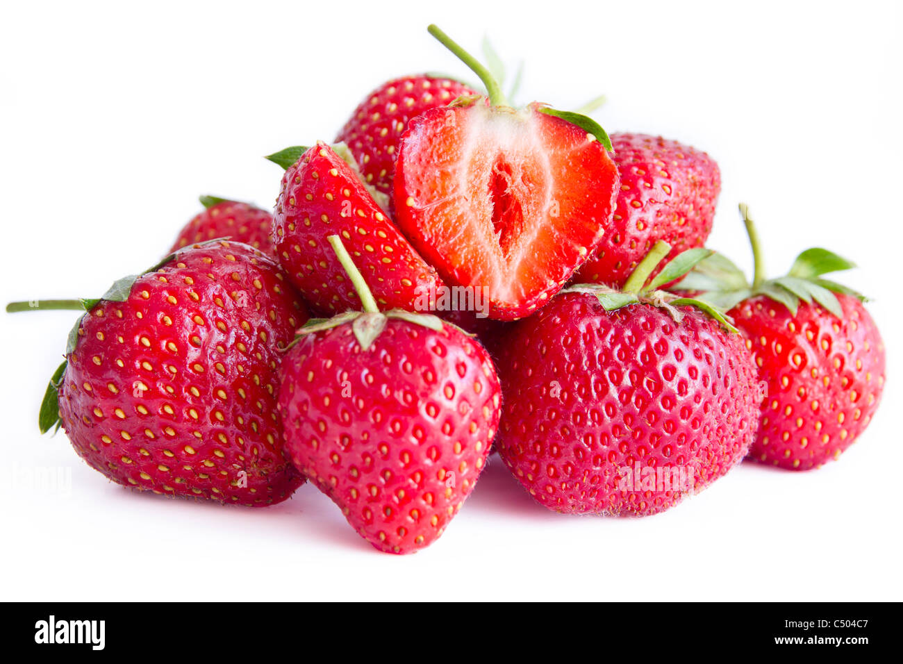 strawberry on white background shot in studio Stock Photo