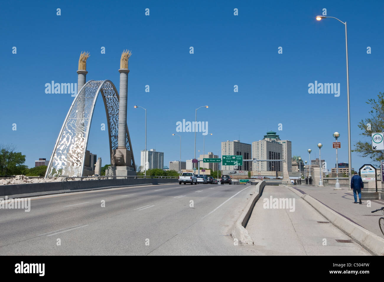 Winnipeg Route 52 and the Norwood Bridge are pictured in Winnipeg Thursday May 26, 2011. Stock Photo