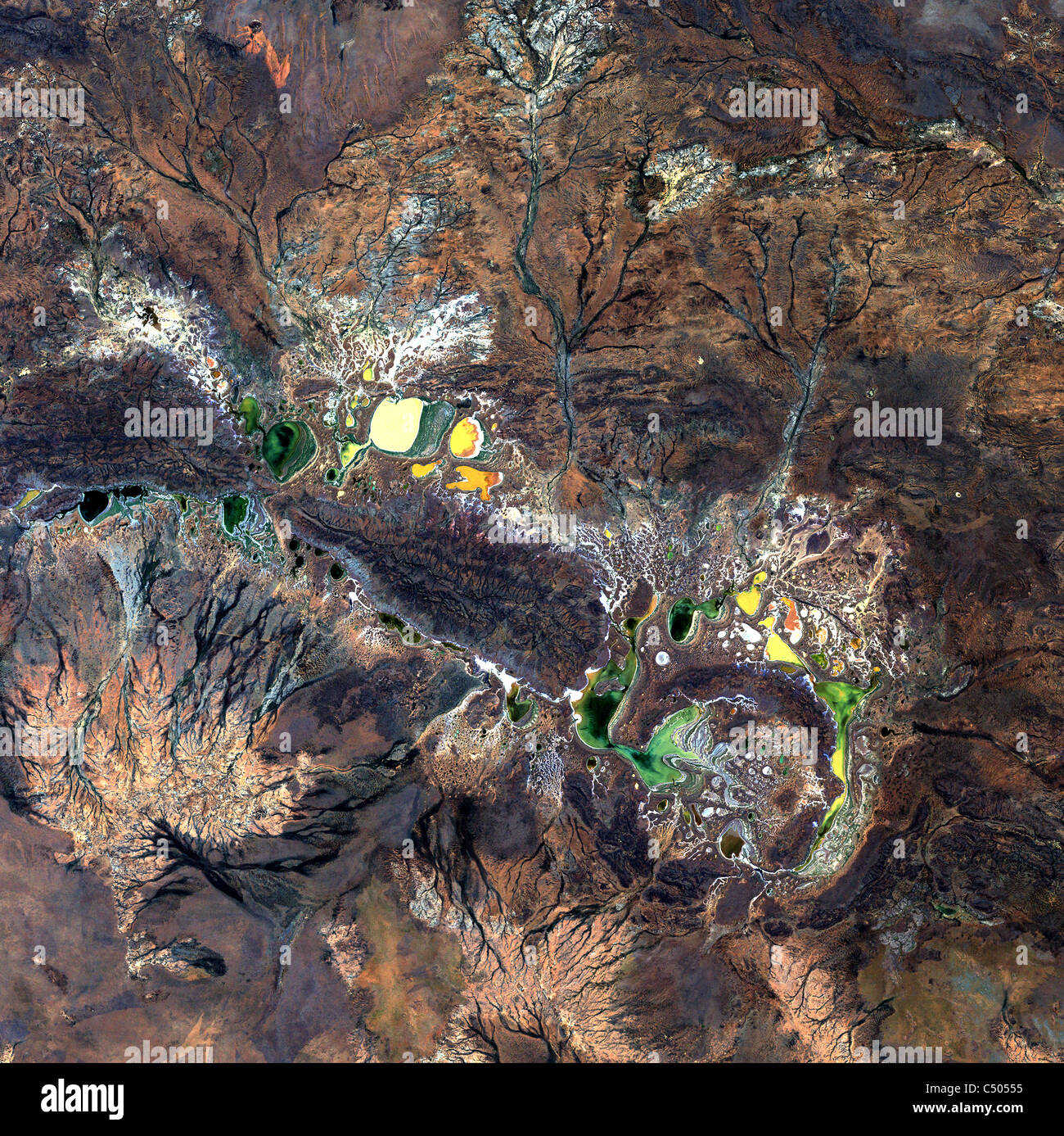 as from space in this NASA satellite image. Stock Photo