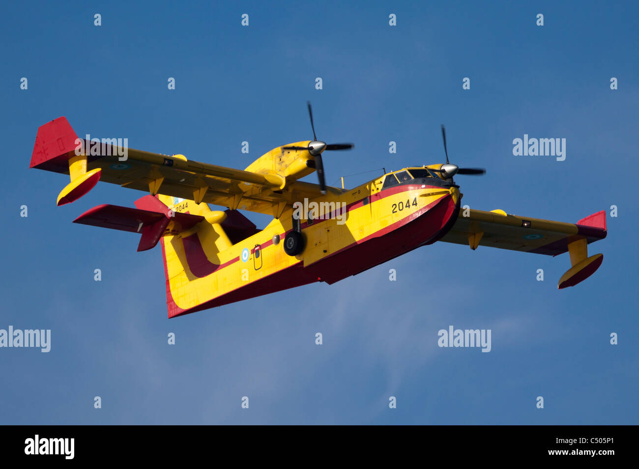 Greek Air force Canadair CL-415GR fire fighting plane photographed in Israel December 2010 Stock Photo