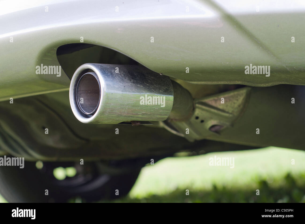 metal exhaust pipe in car Stock Photo Alamy