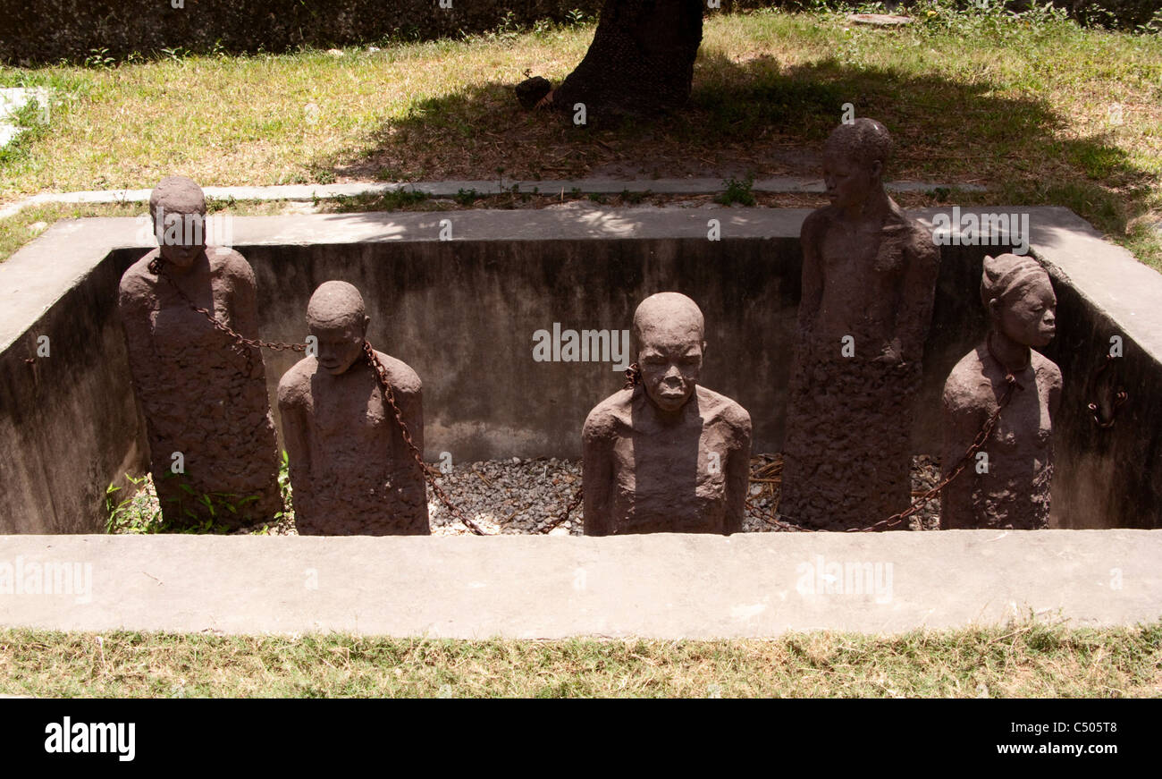 The slave trade memorial. Stone Town, Zanzibar, Tanzania Stock Photo