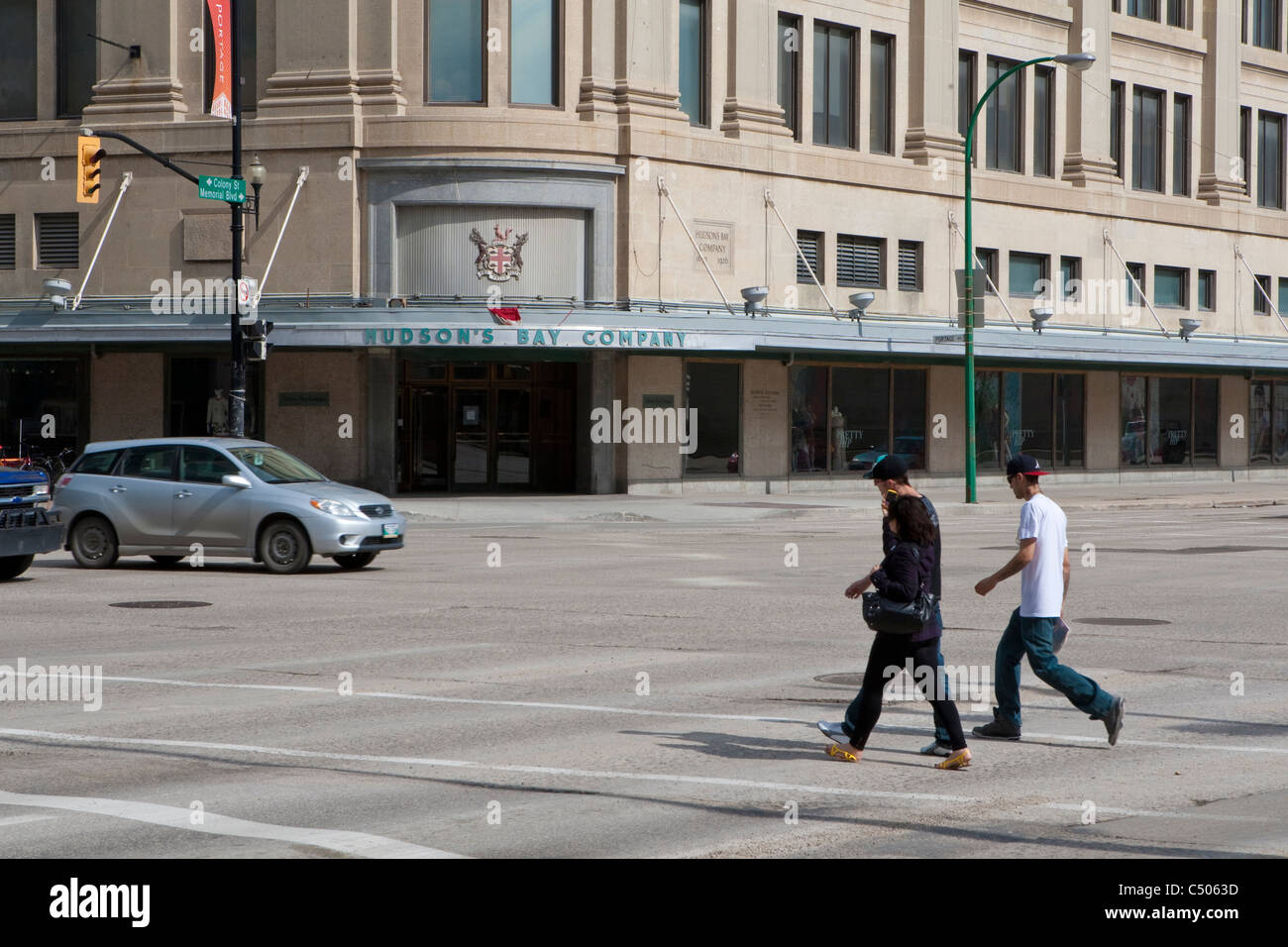 A The Bay store is pictured at Portage Avenue and Colony street in