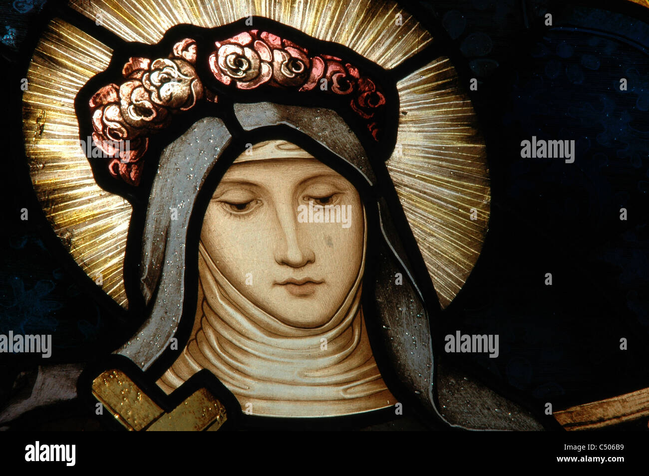 Stained Glass Windows, Closeup Macro Stock Photo Alamy