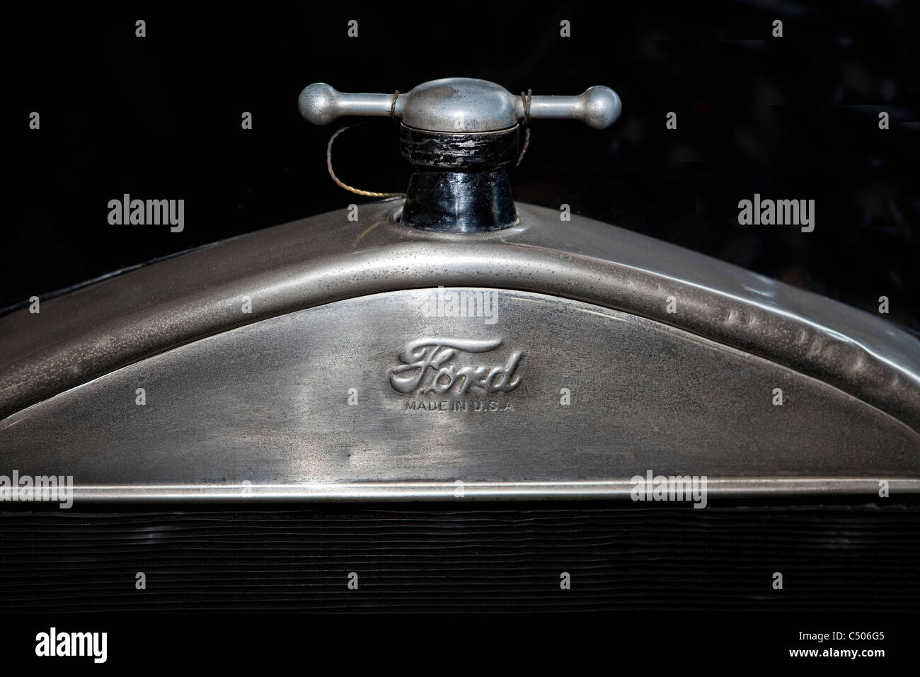 Radiator mascot of a Ford of the 20th Stock Photo