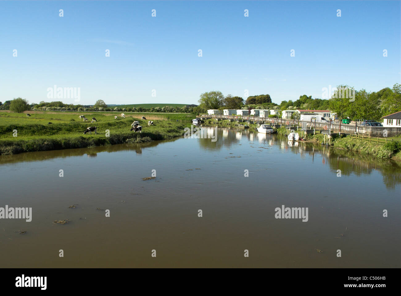 The River Arun from Houghton Bridge near to the villages of Houghton