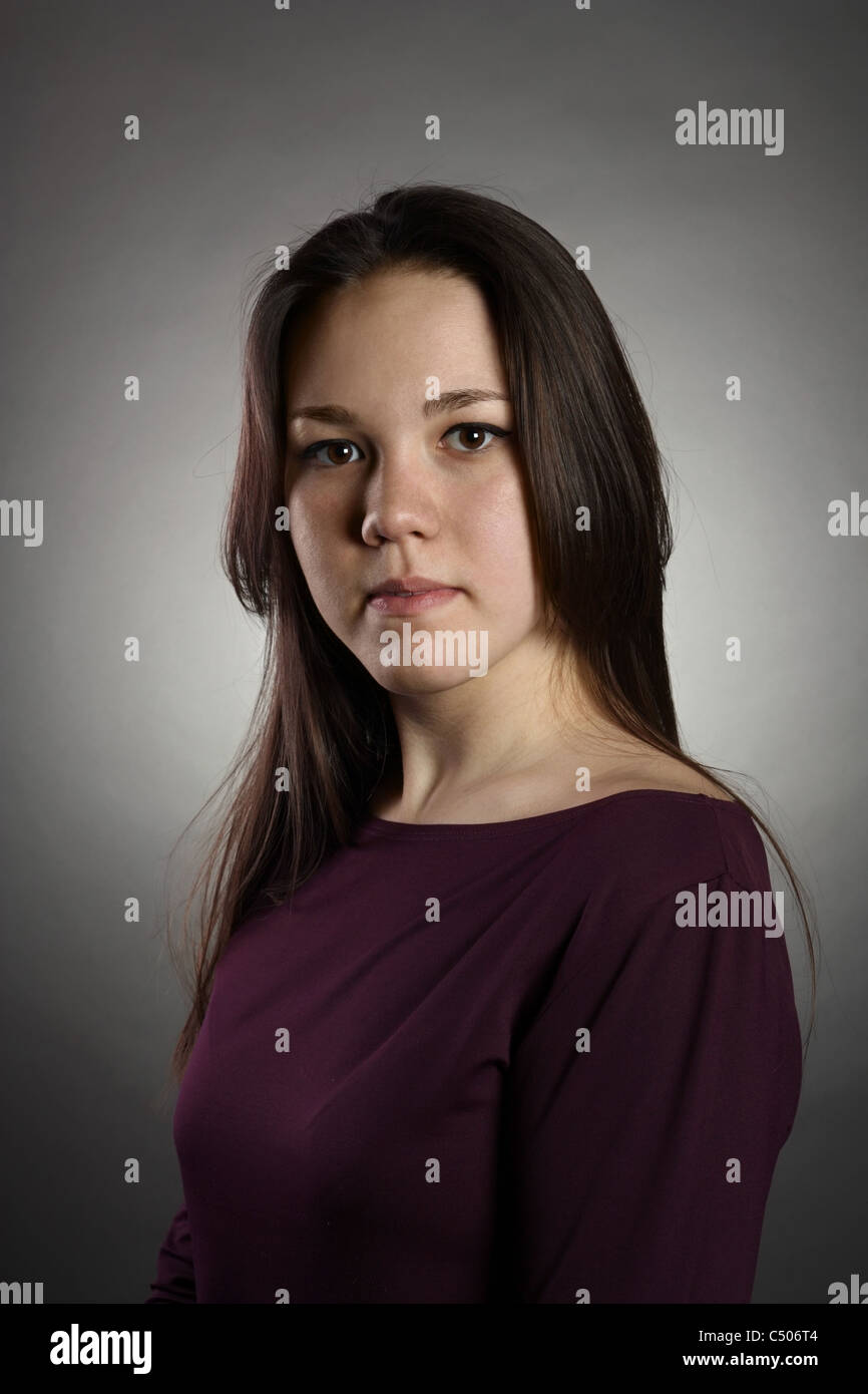 Portrait of real girls in the studio Stock Photo - Alamy