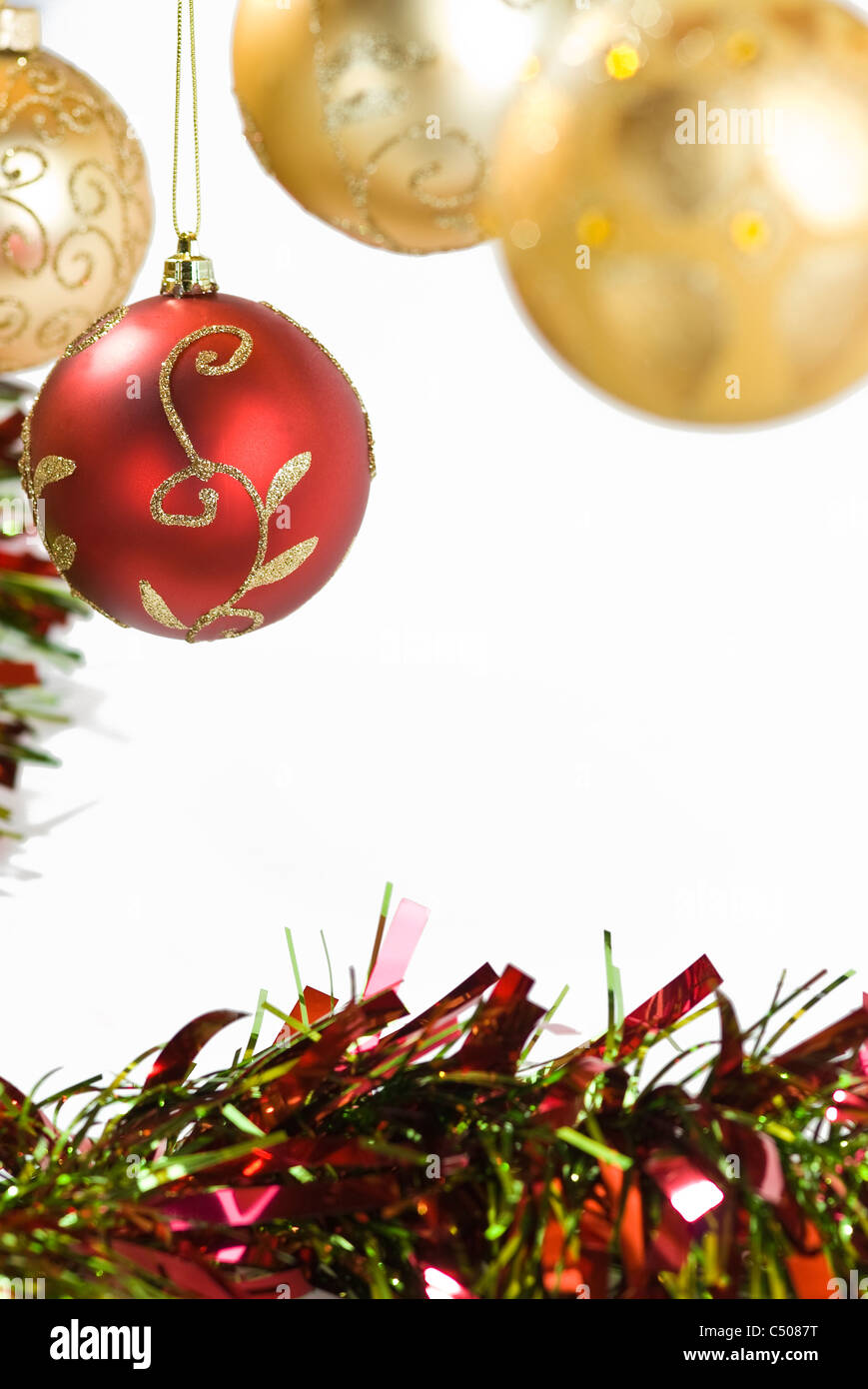 Gold christmas bauble cut out hi-res stock photography and images - Alamy