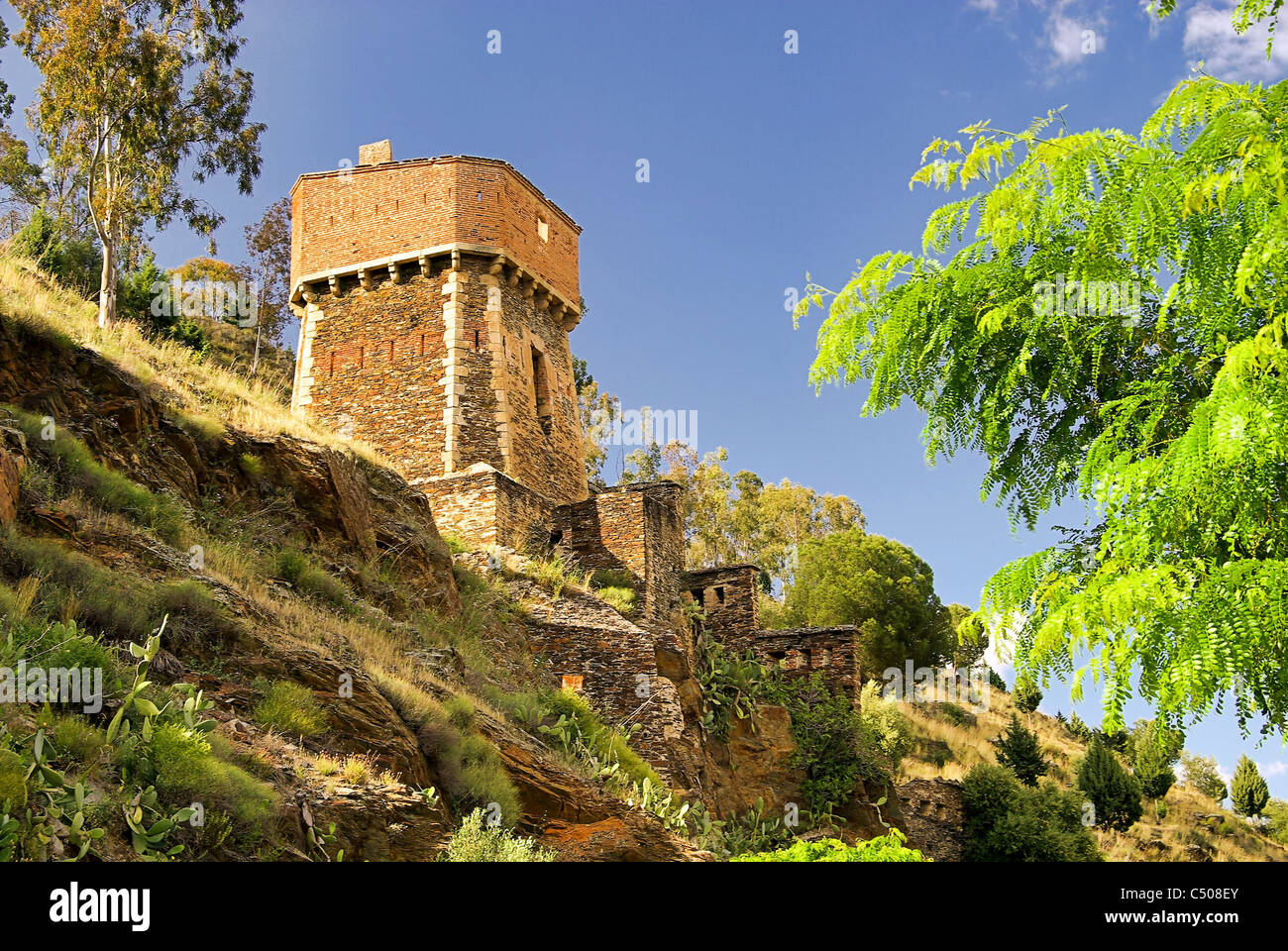 Alcantara Burg - Alcantara castle 02 Stock Photo