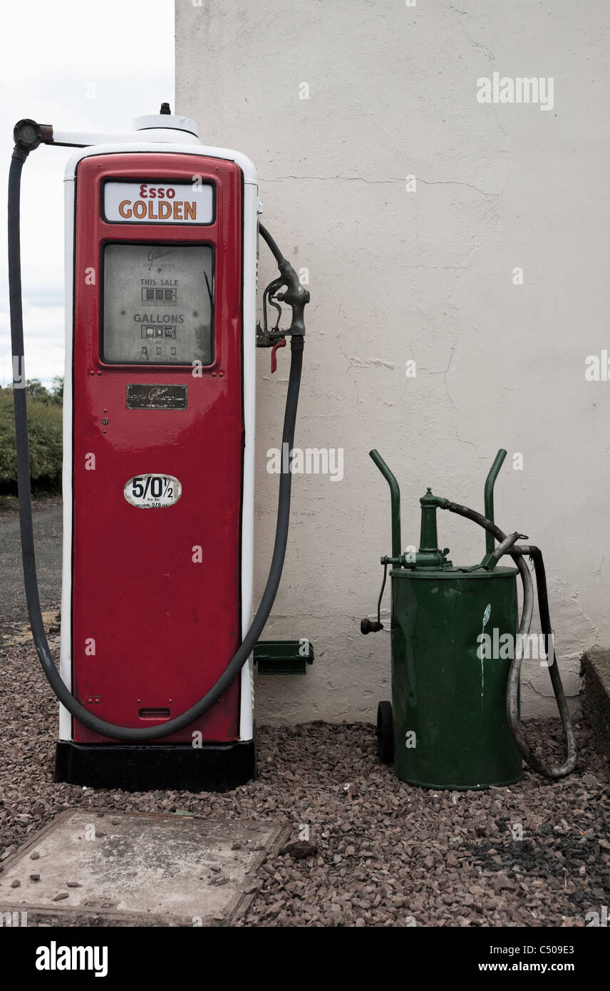 Old petrol pump Stock Photo