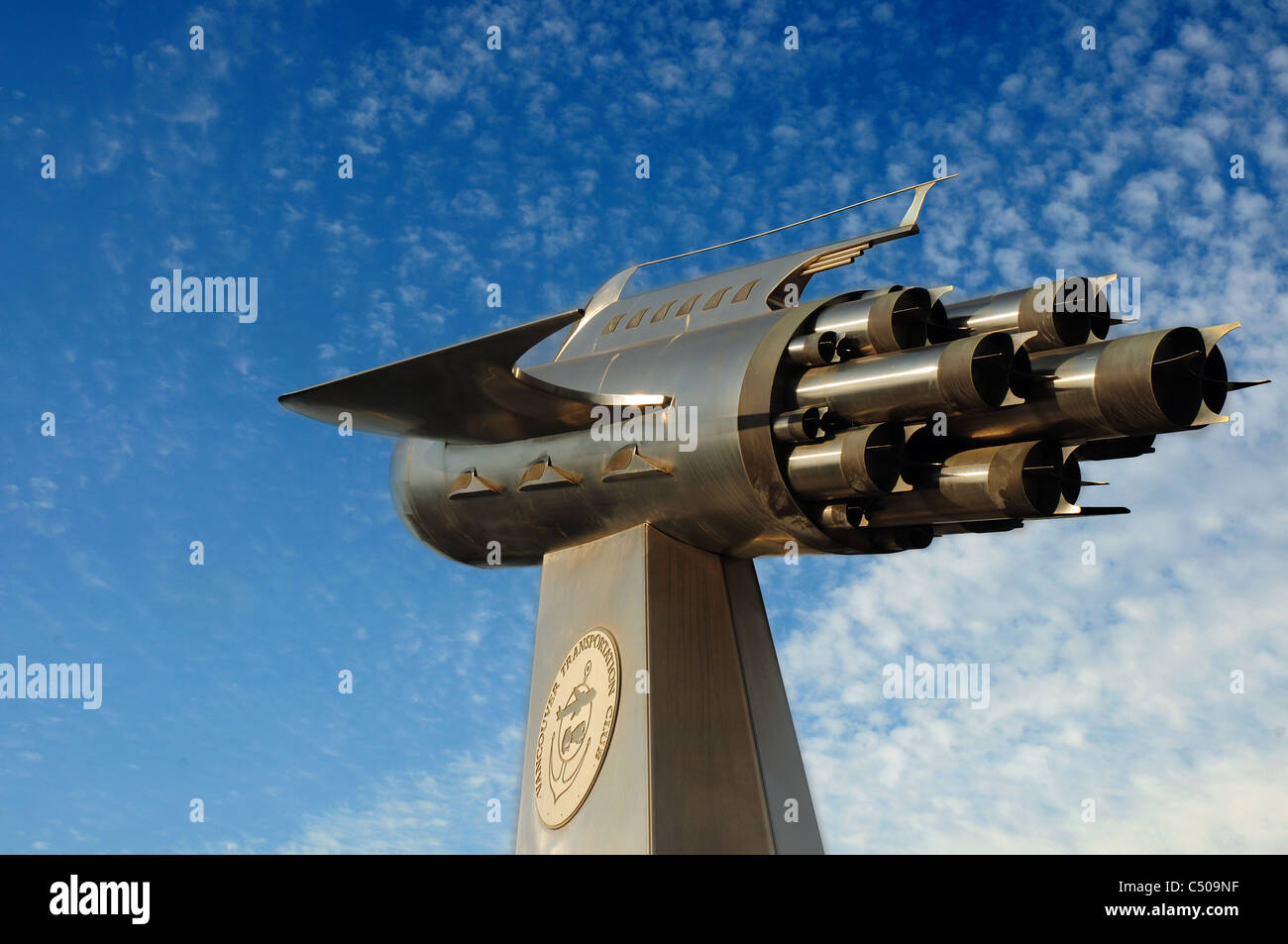 The Centennial Rocket sculpture in Vancouver, Canada Stock Photo Alamy