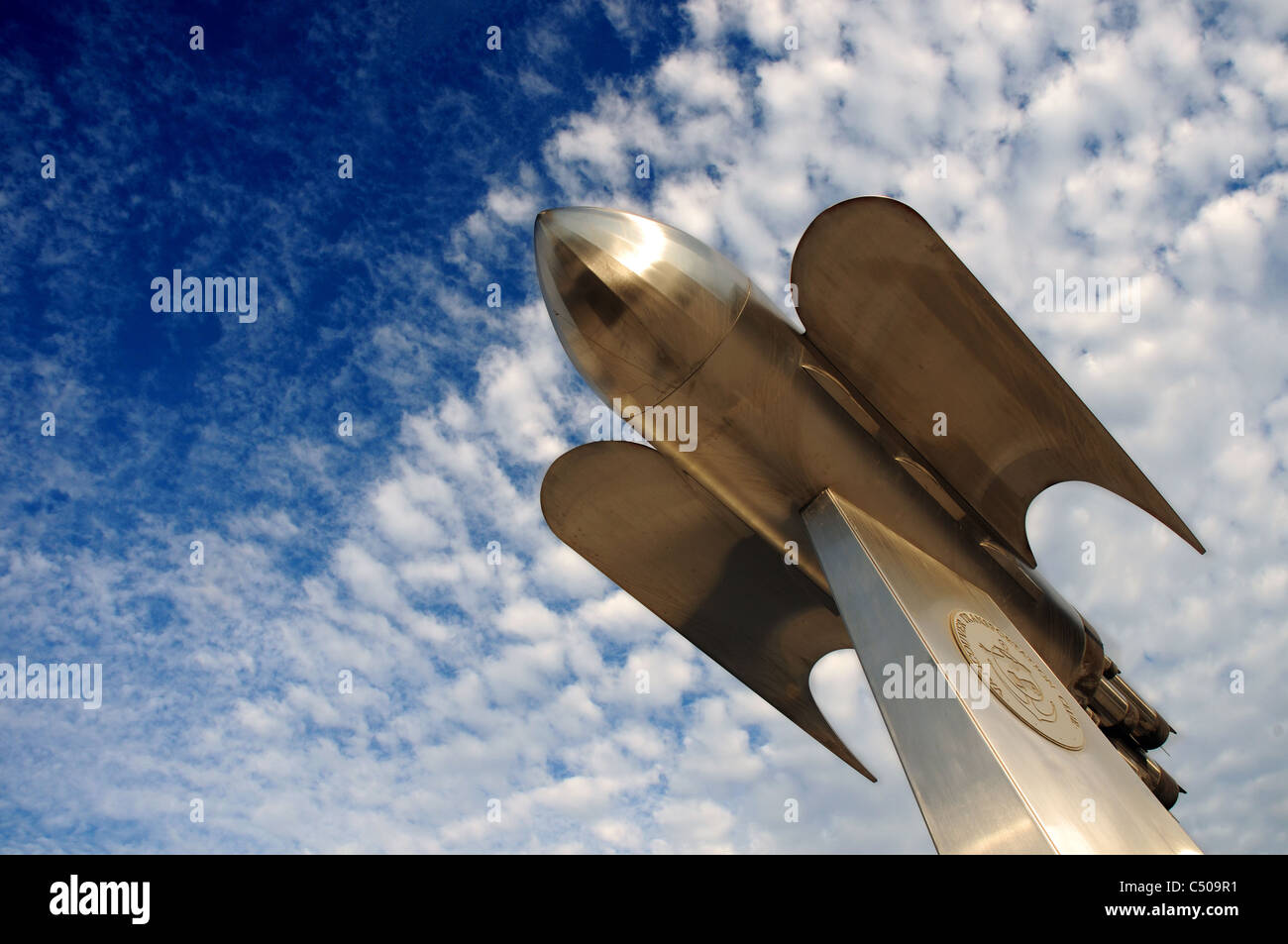 The Centennial Rocket sculpture in Vancouver, Canada Stock Photo