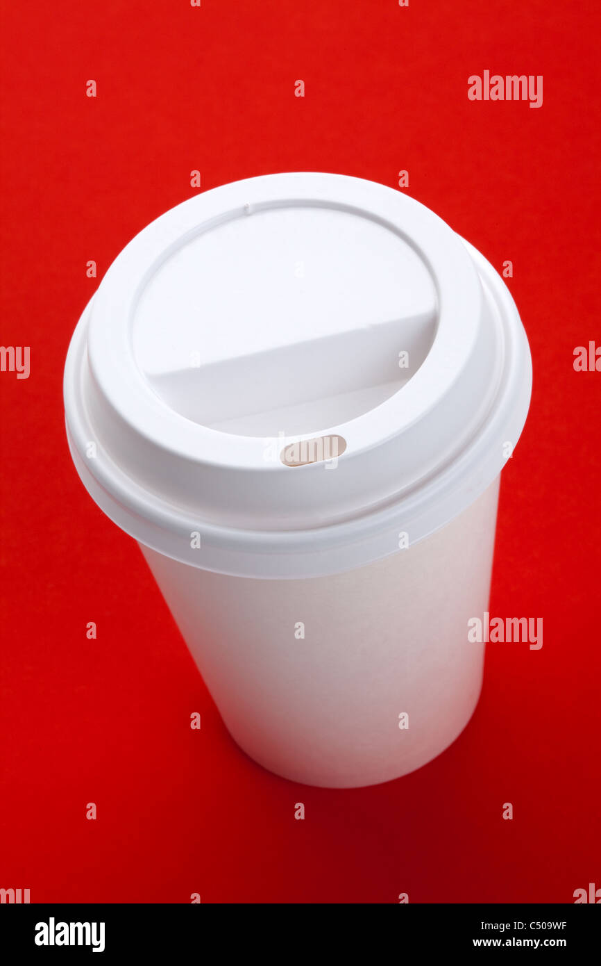 White Paper Cup close up Stock Photo - Alamy
