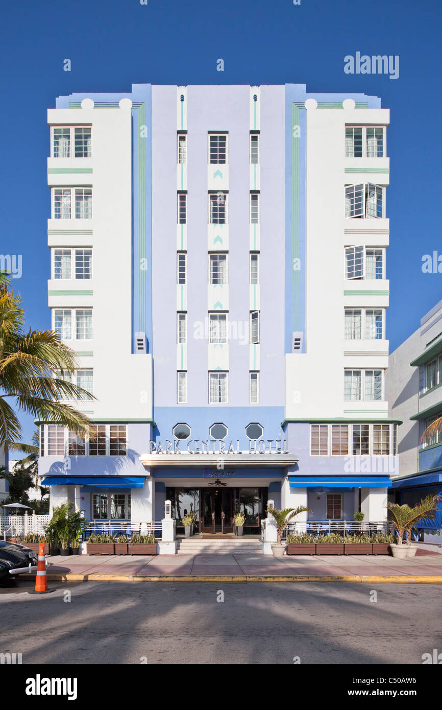 Park Central Hotel, South Beach, Miami Stock Photo