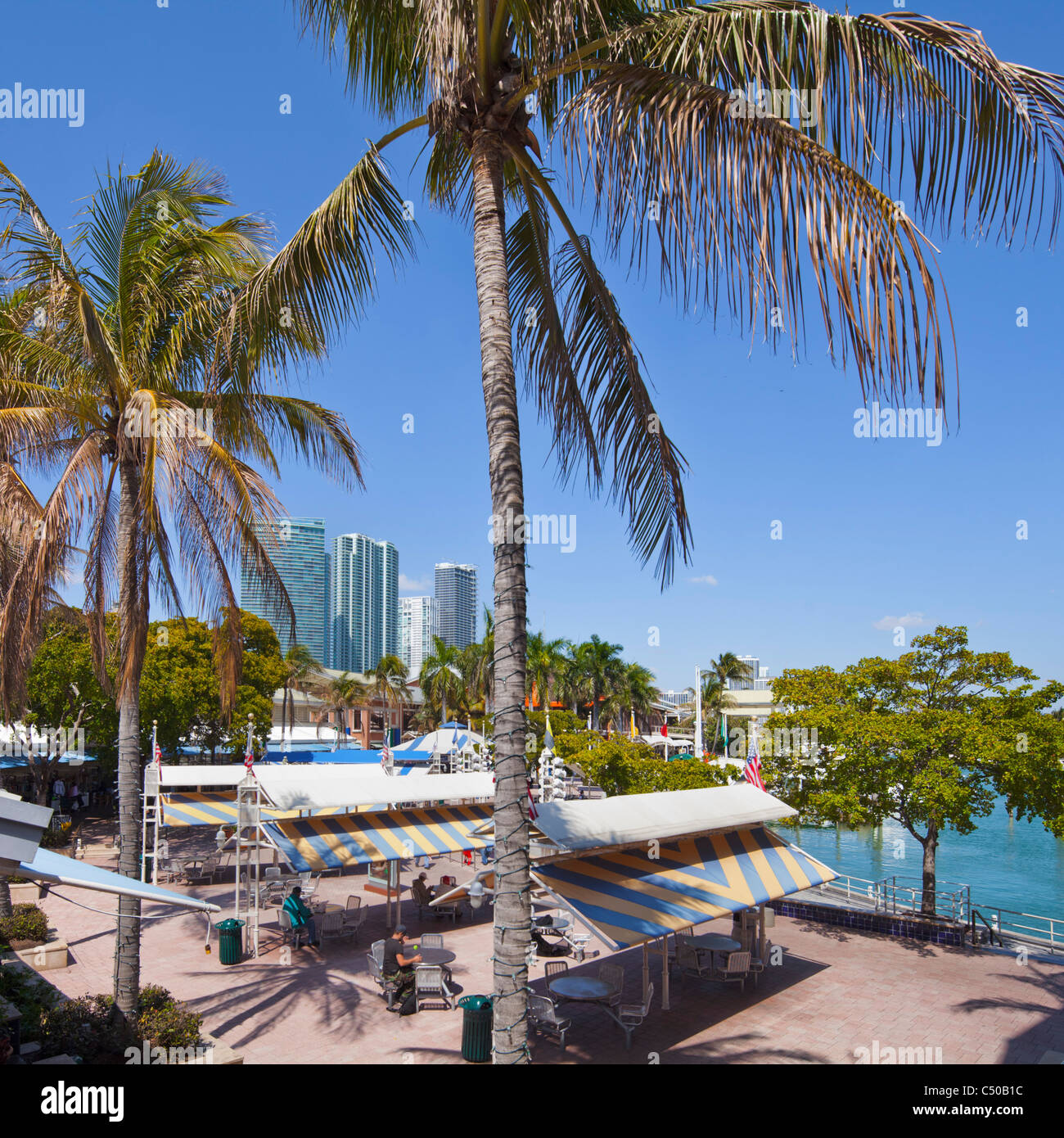 Bayside Marketplace Downtown Miami Stock Photo