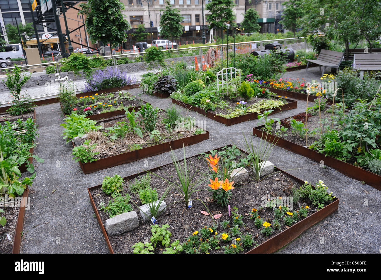 Battery Park City S Liberty Community Garden Is Planted Next To