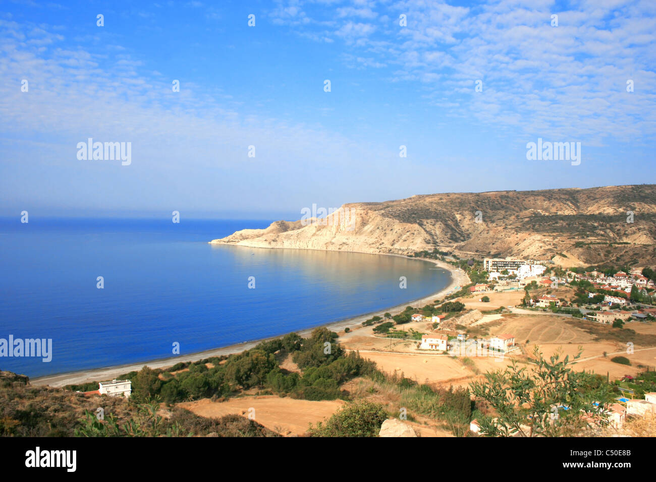 Pissouri bay in Cyprus.Beautiful beach. Stock Photo