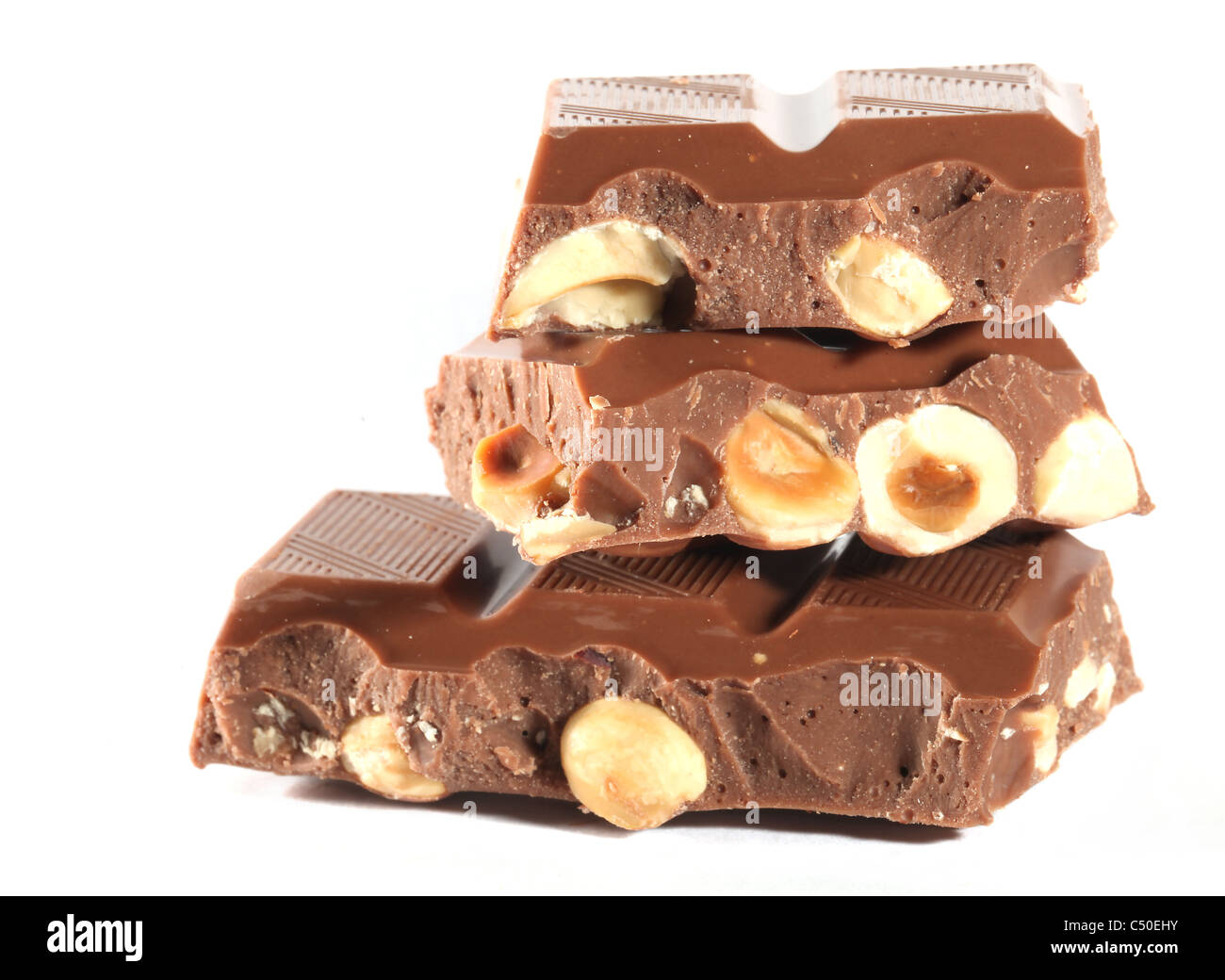 Milk Chocolate with nuts Stock Photo Alamy