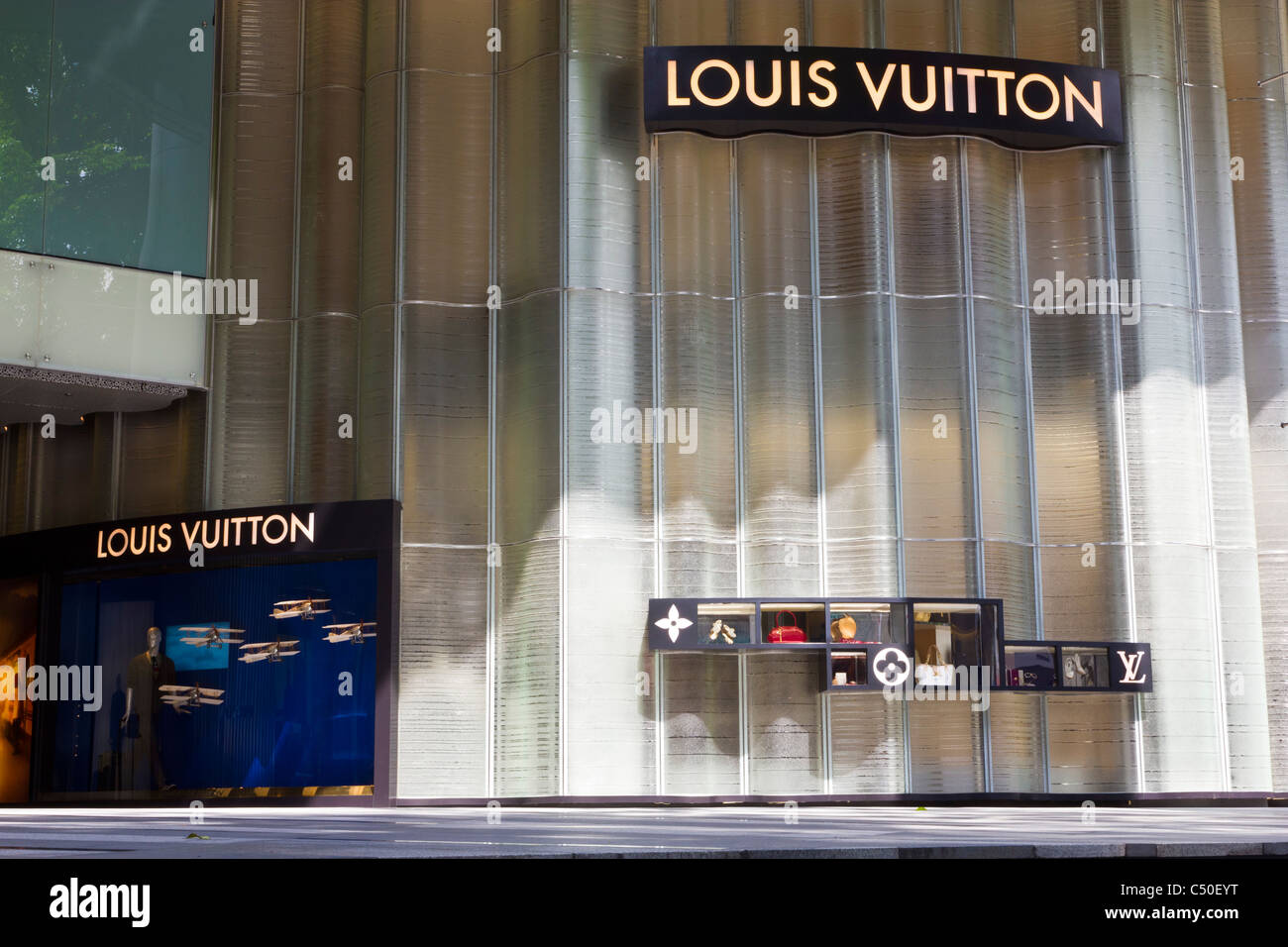 Louis Vuitton's shop in Singapore's ION Shopping Centre Stock Photo
