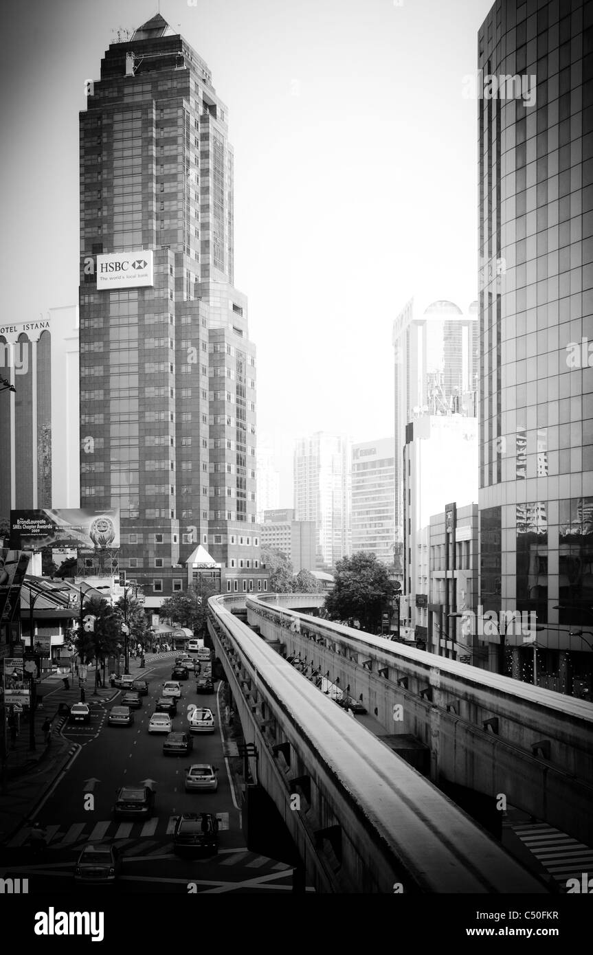 Monorail, Kuala Lumpur, Malaysia, Southeast Asia, Asia Stock Photo